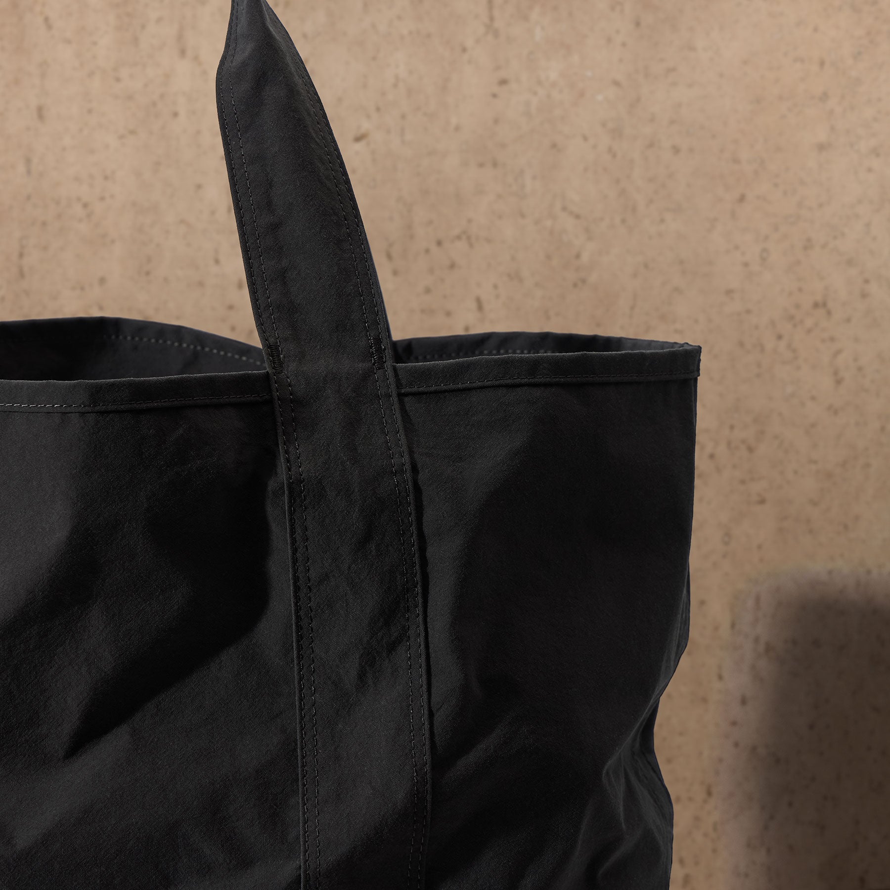 Small Matte Nylon Tote - Black