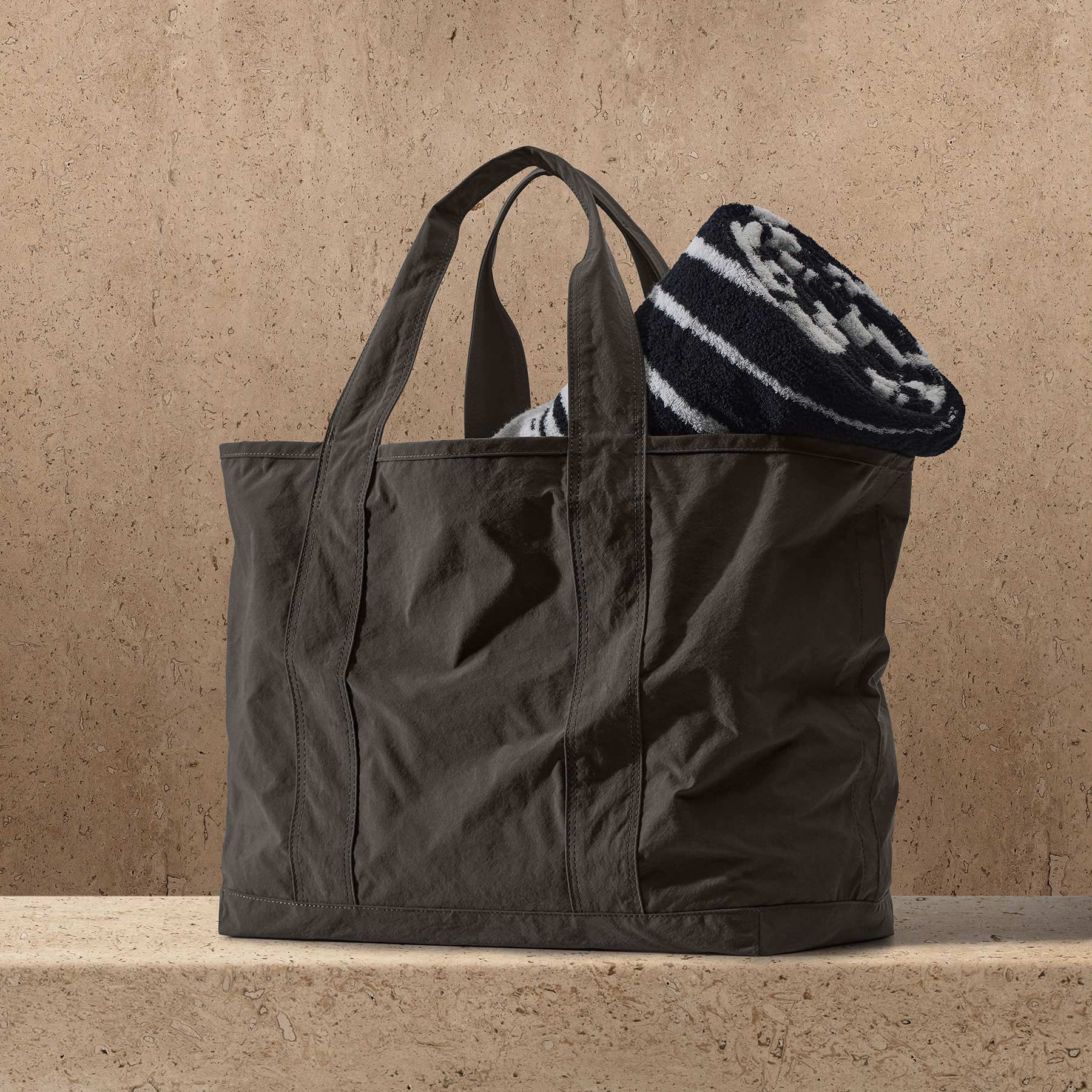 Small Matte Nylon Tote - Hemlock