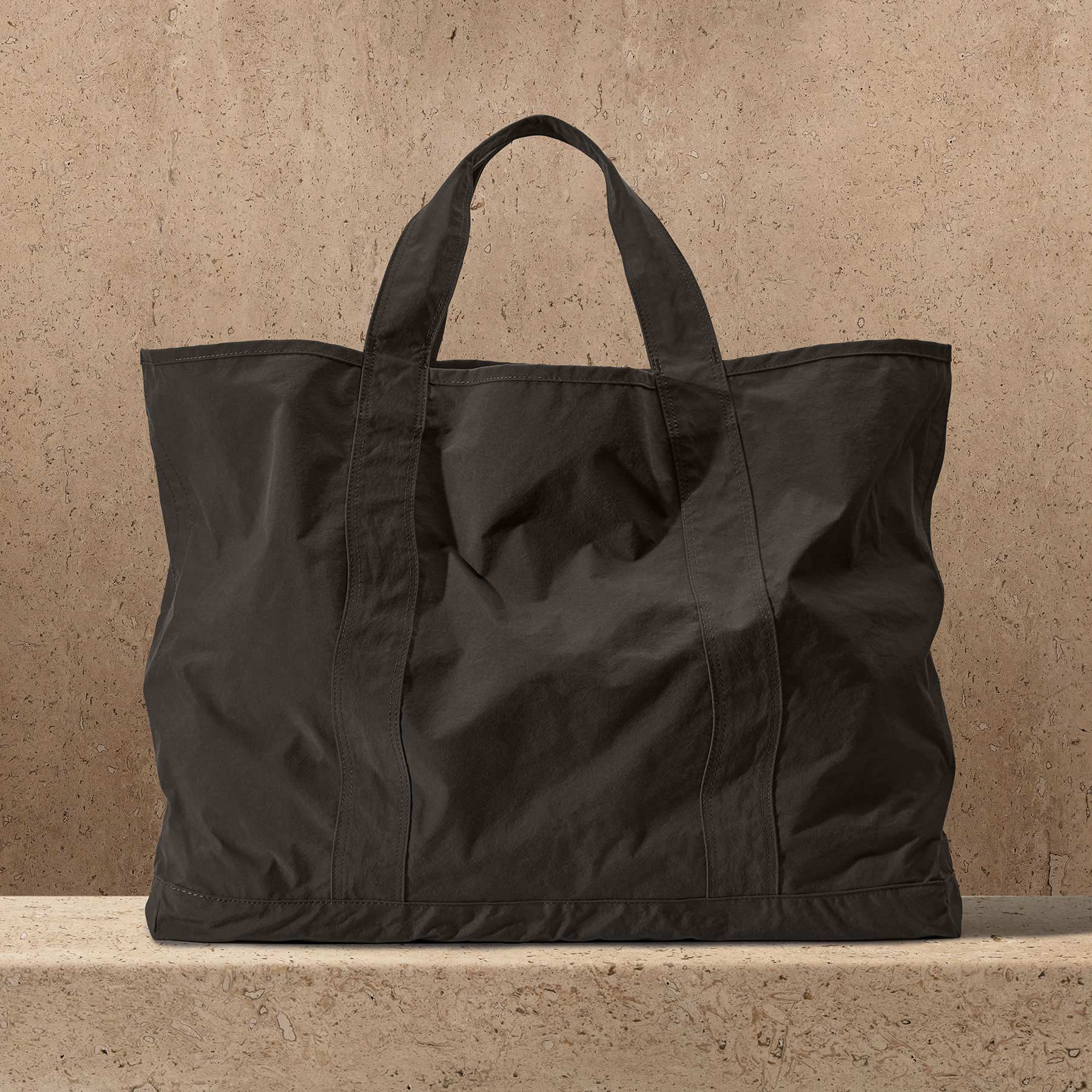 Large Matte Nylon Tote - Hemlock