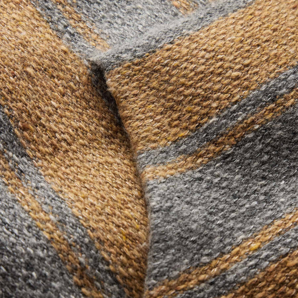 Baja Stripe Cashmere Hoodie - Heather Grey/Toffee