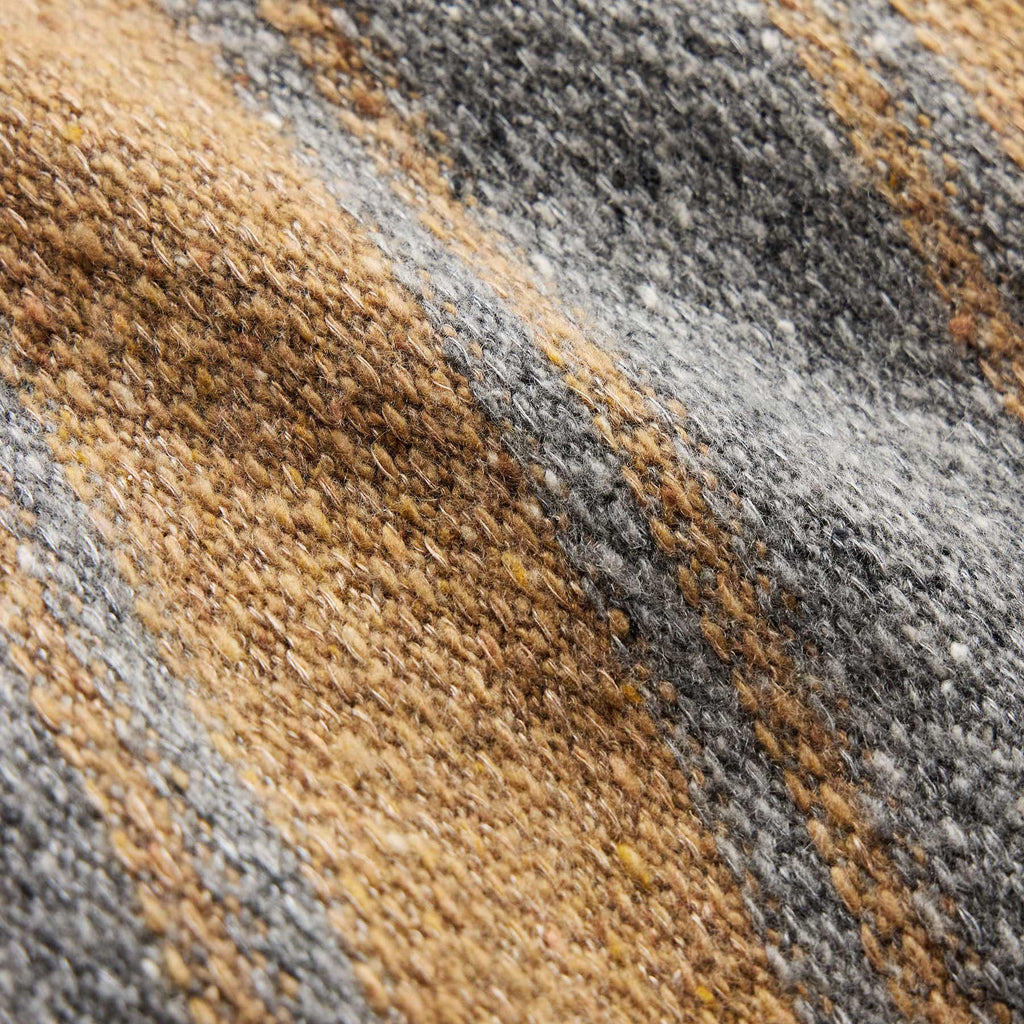 Baja Stripe Cashmere Hoodie - Heather Grey/Toffee
