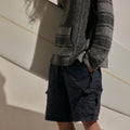 Short cargo en popeline Parachute - Pigment bleu-noir