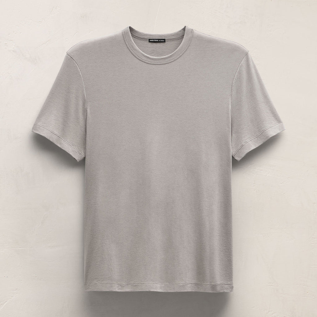 Cotton Cashmere Short Sleeve Tee - Fog