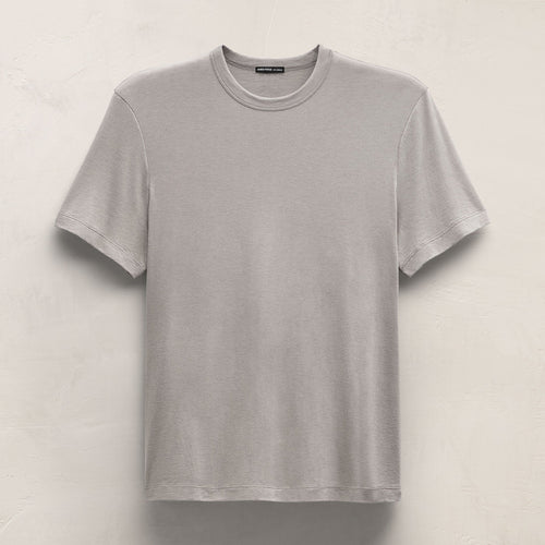 T-shirt en coton et cachemire à manches courtes - Brouillard