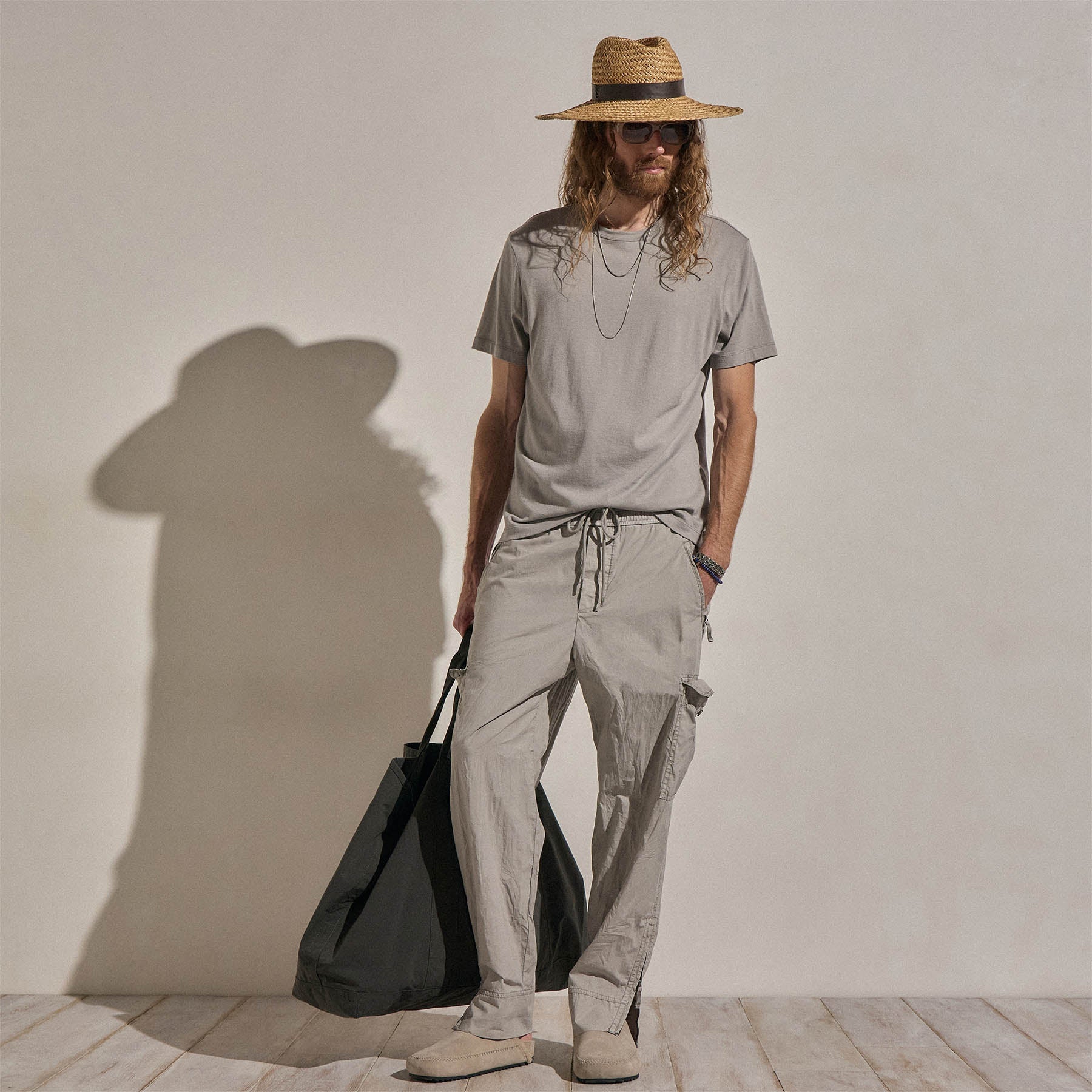 Cotton Cashmere Short Sleeve Tee - Fog