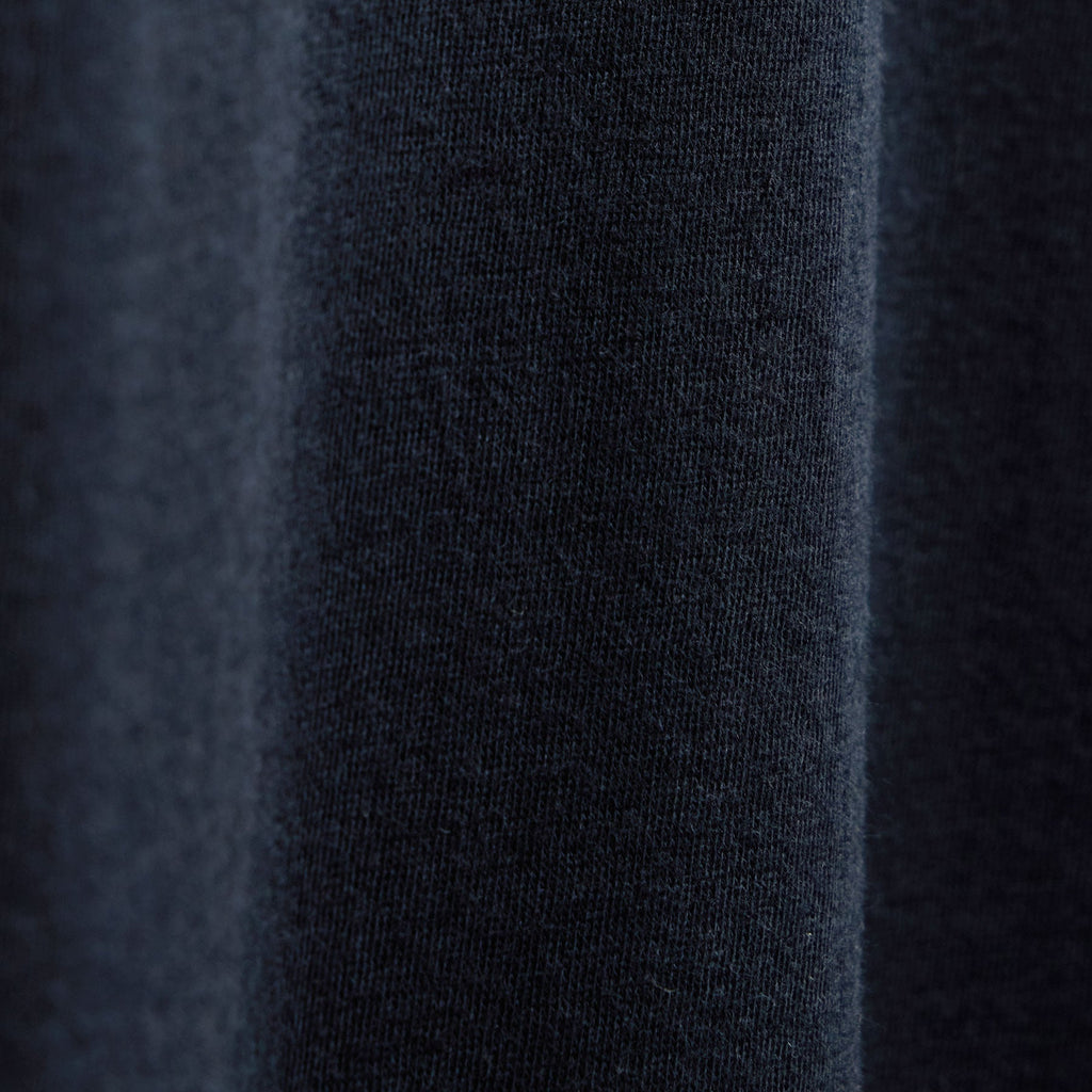 Cotton Cashmere Long Sleeve Henley - Blue Noir