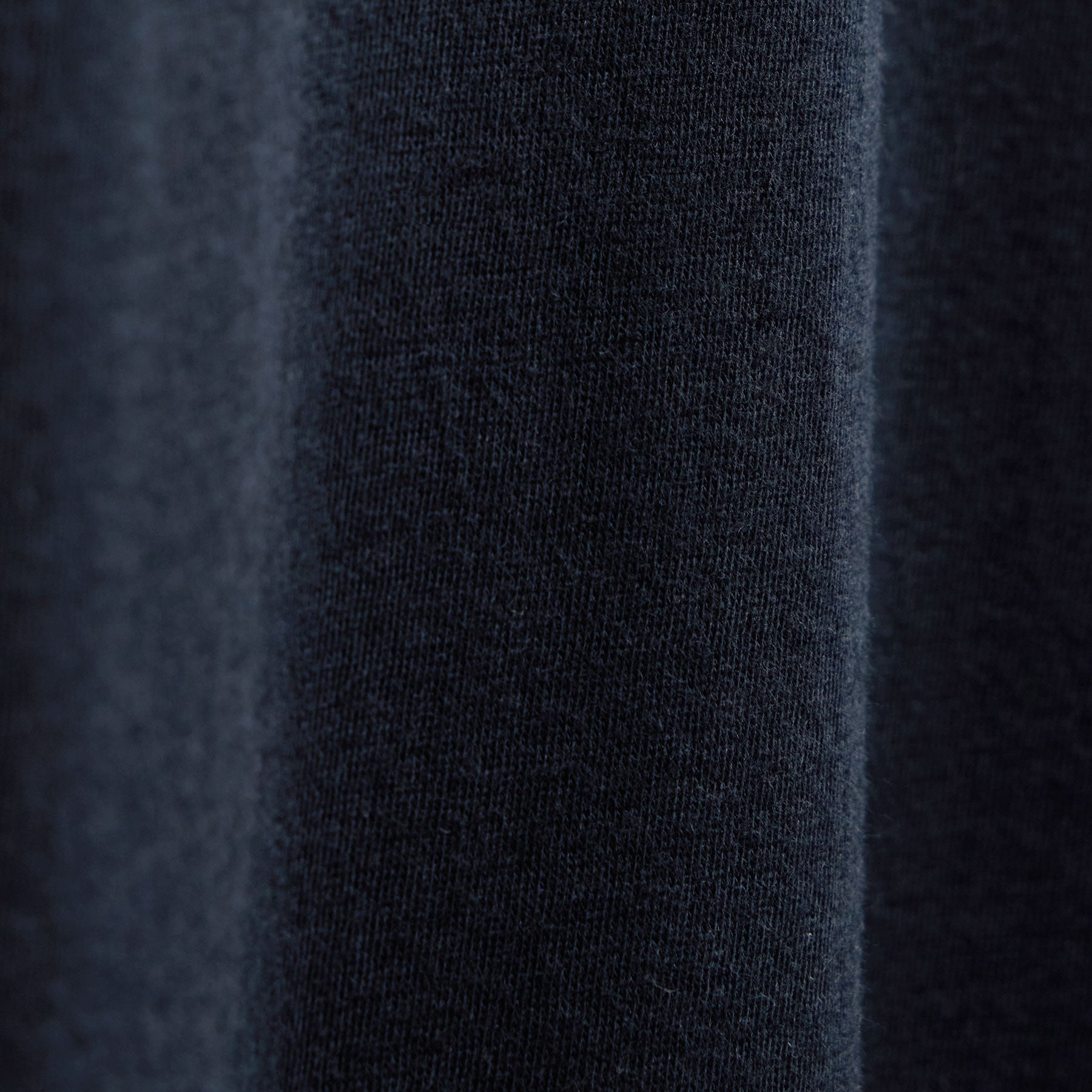 Cotton Cashmere Long Sleeve Henley - Blue Noir