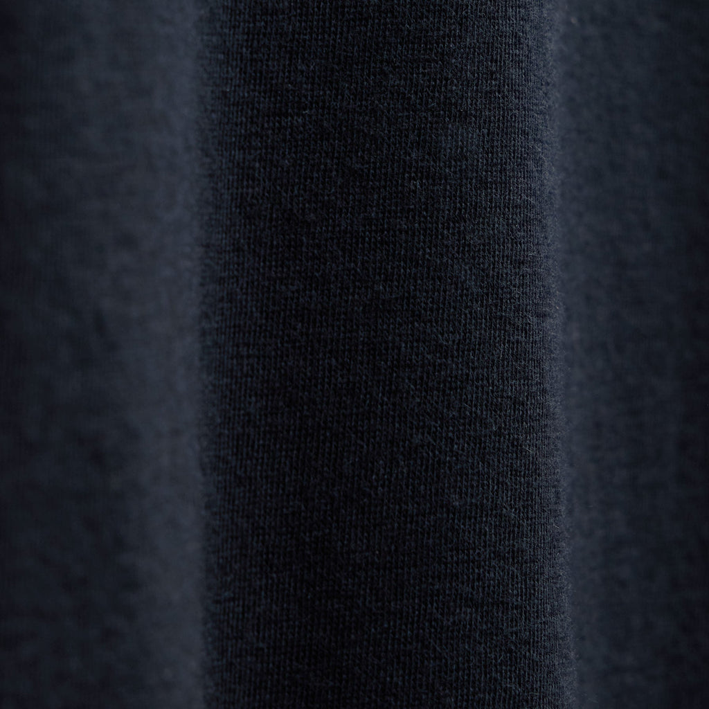 Cotton Cashmere Open Polo - Blue Noir