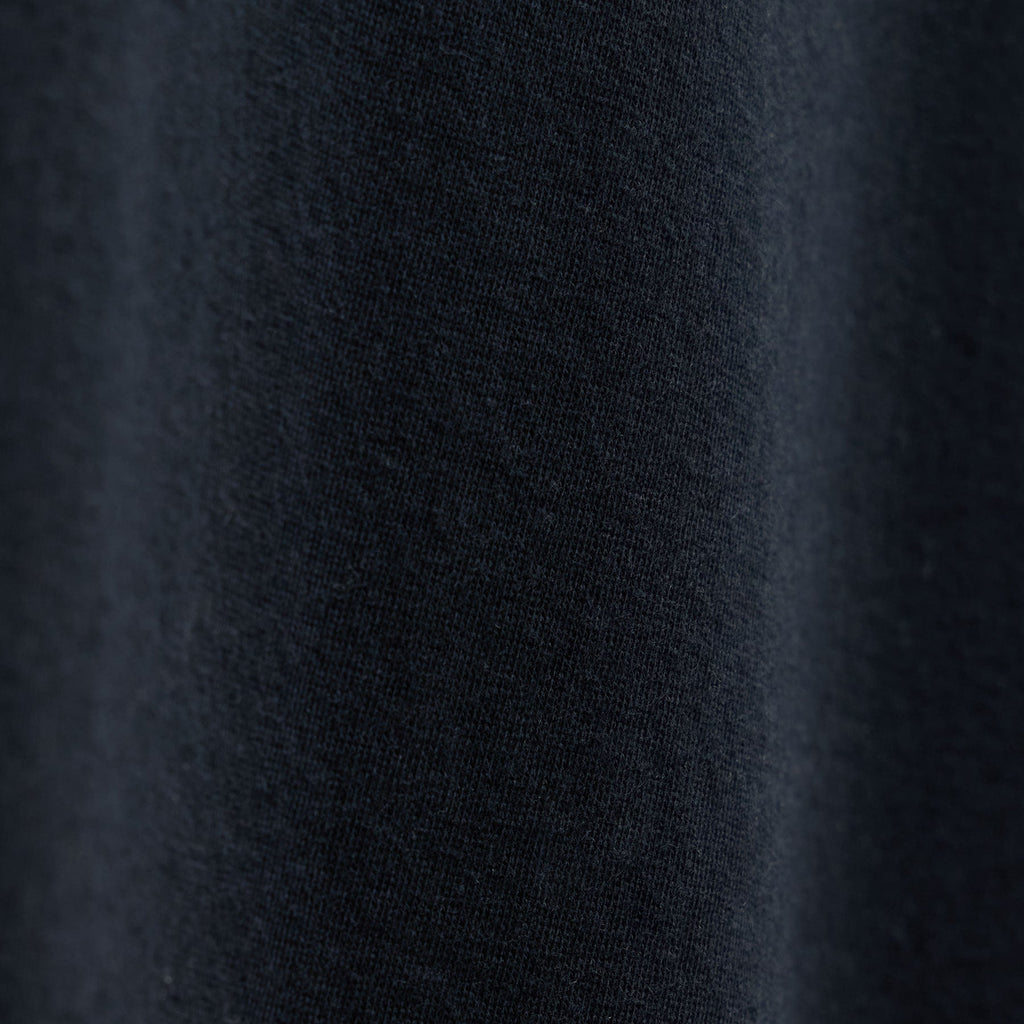 Cotton Cashmere Short Sleeve V Neck - Blue Noir