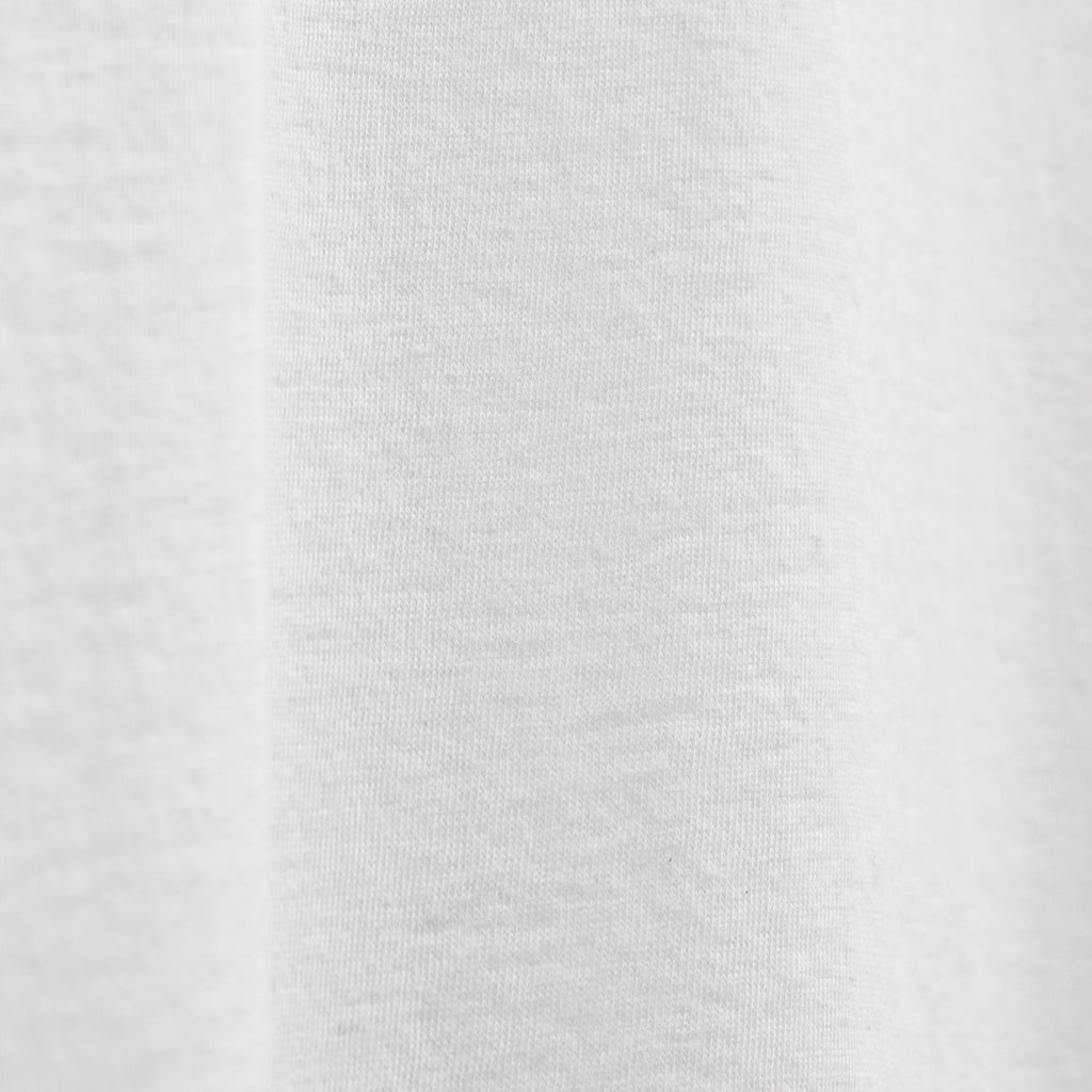 T-shirt col V en cachemire de coton à manches courtes - Blanc