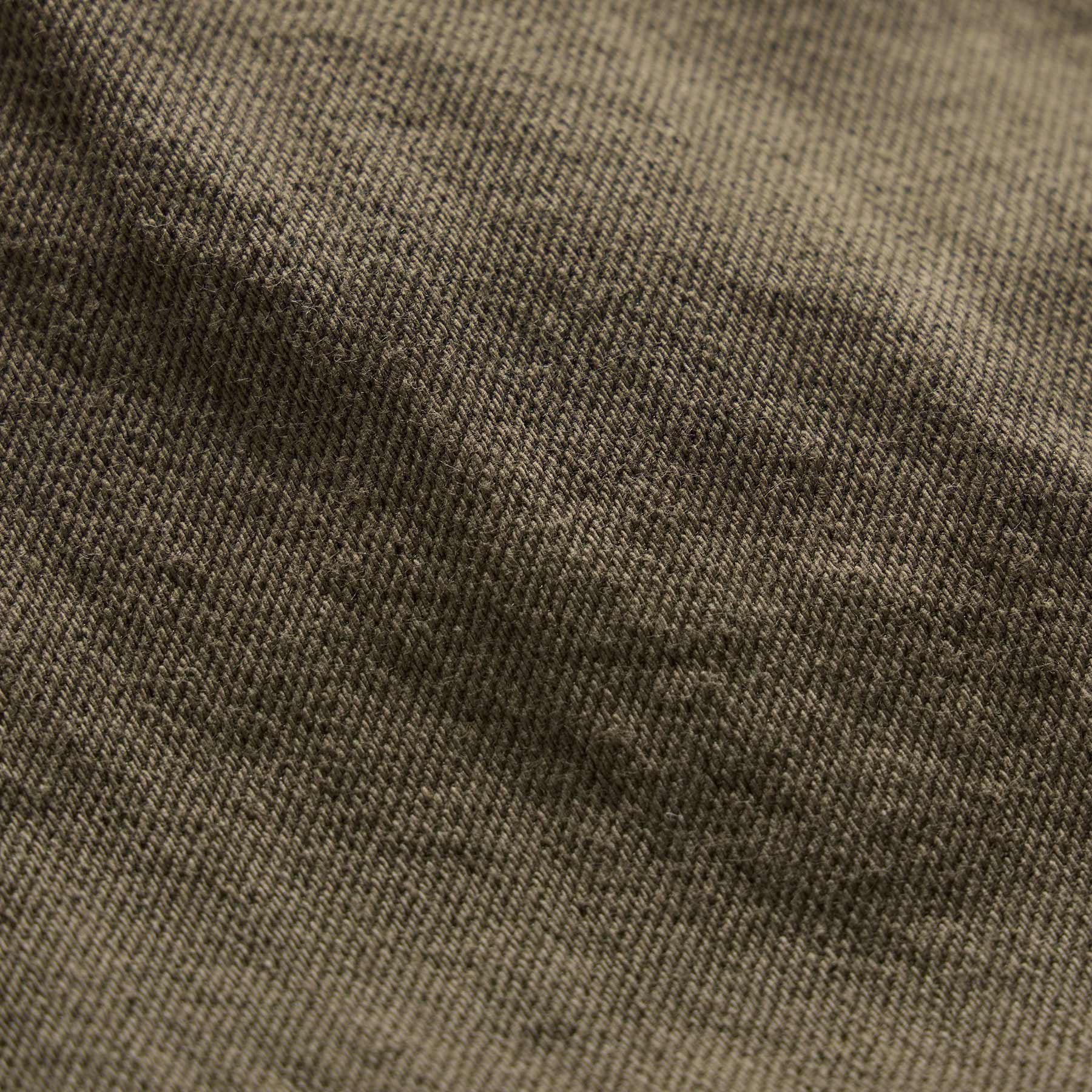 Pantalon en sergé de coton et métal - Vert armée