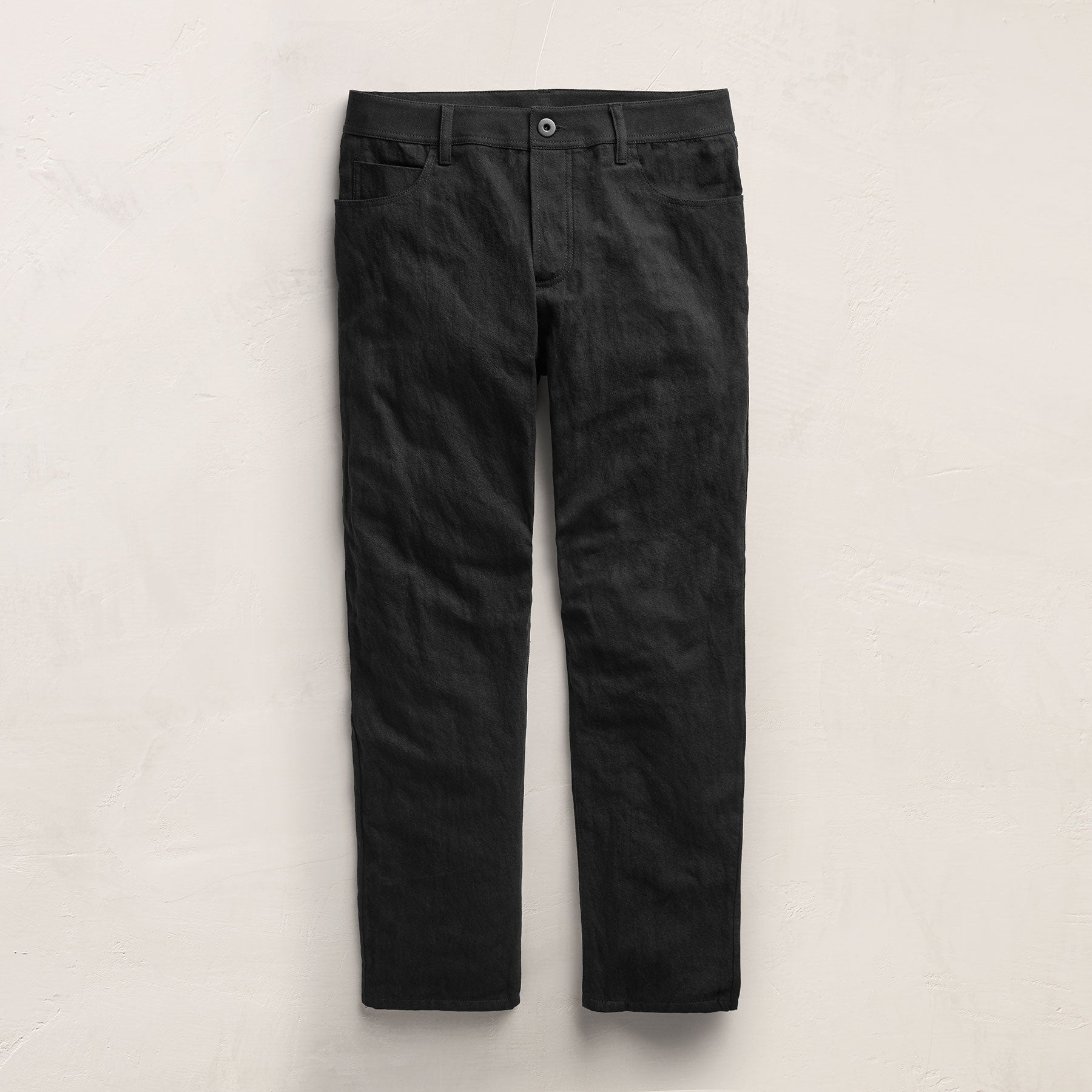 Pantalon en sergé de coton et métal - Noir
