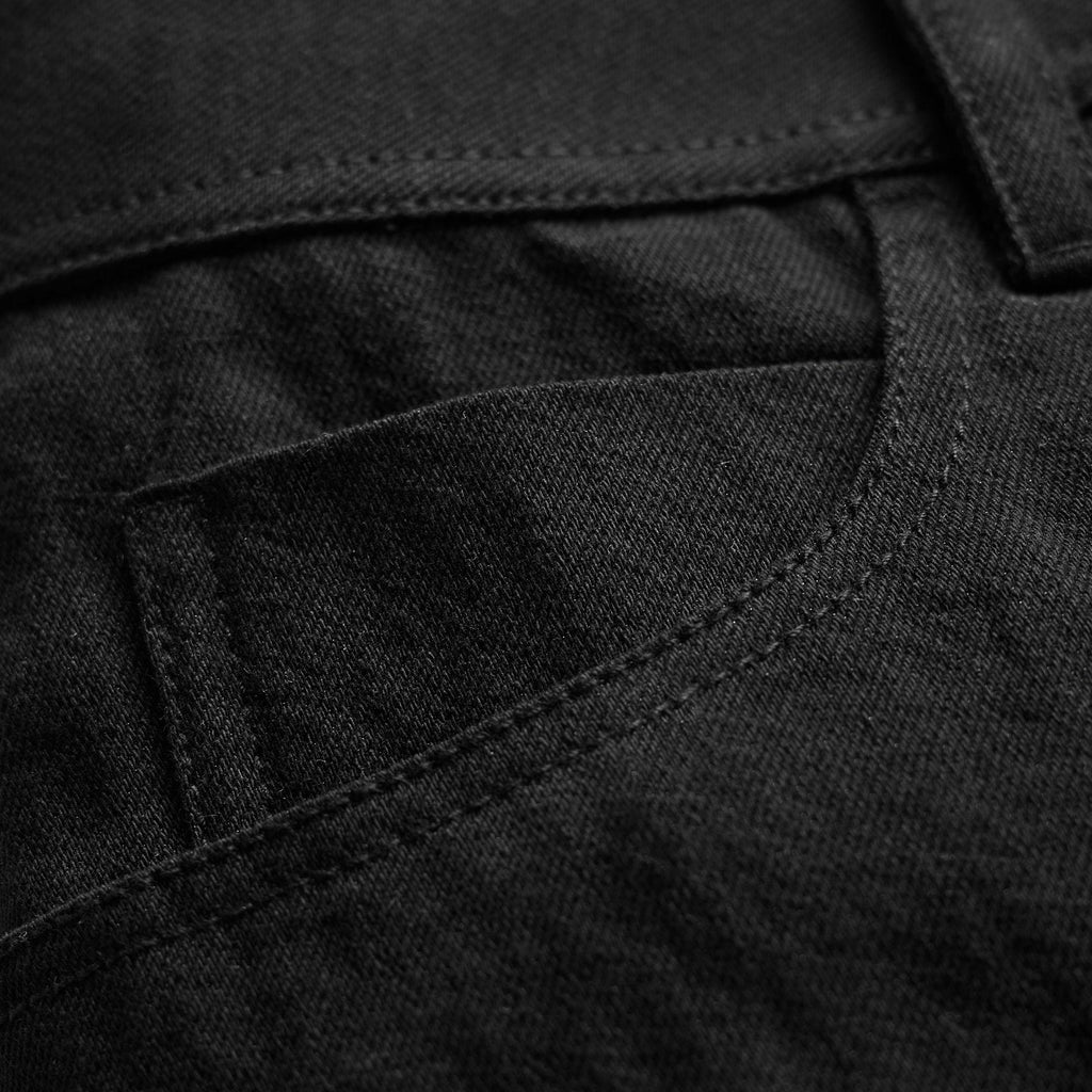 Pantalon en sergé de coton et métal - Noir