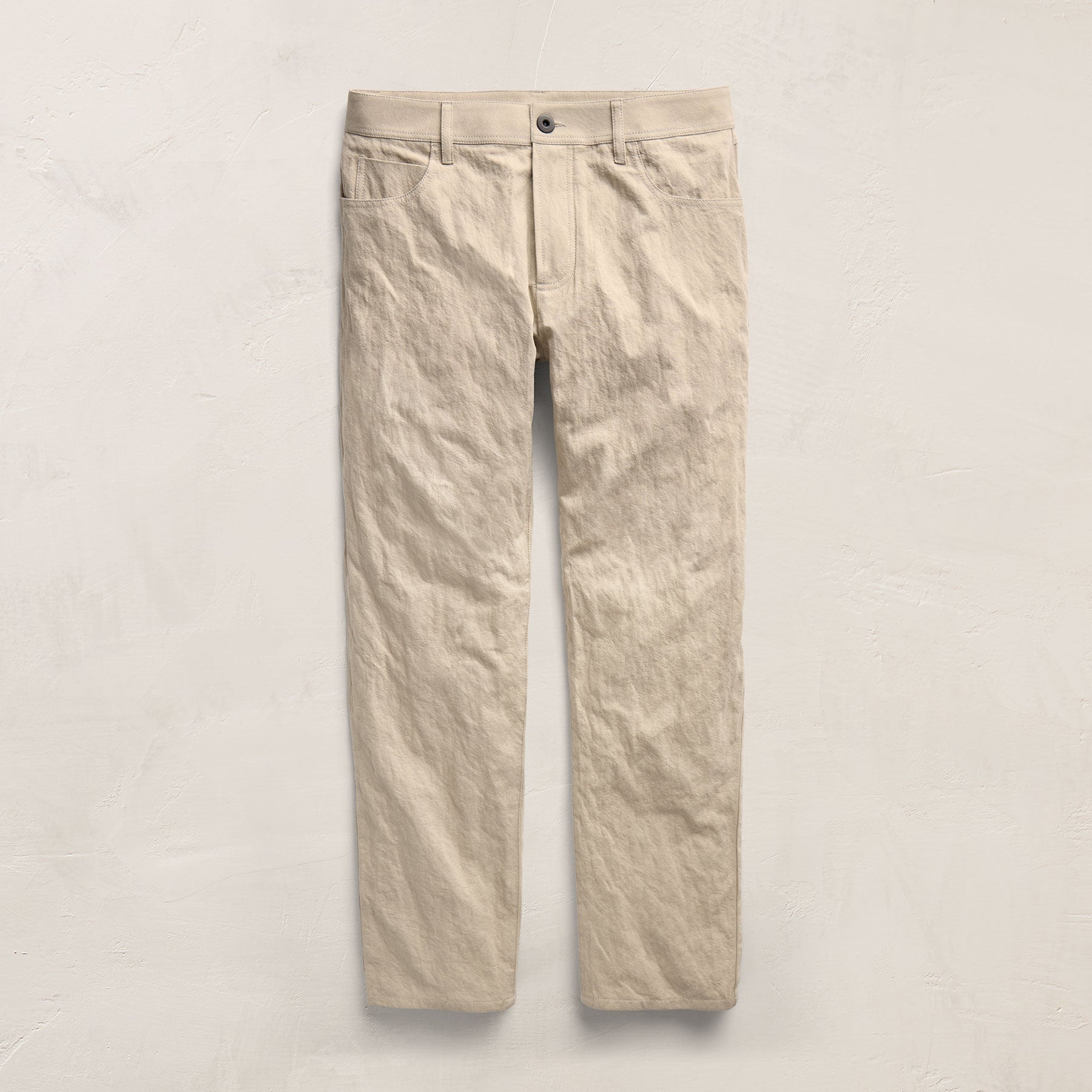 Pantalon en sergé de coton métallisé - Lin
