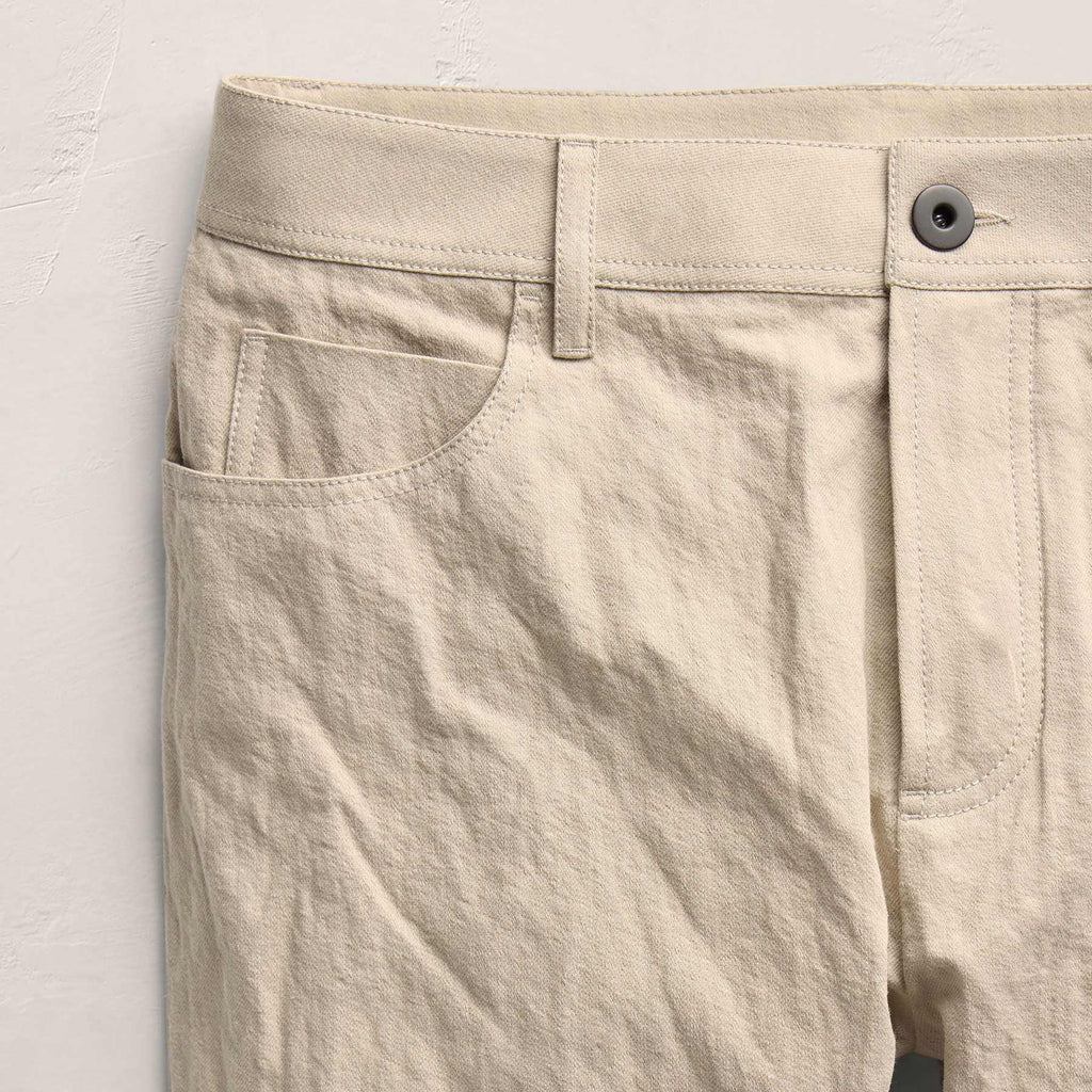 Pantalon en sergé de coton métallisé - Lin