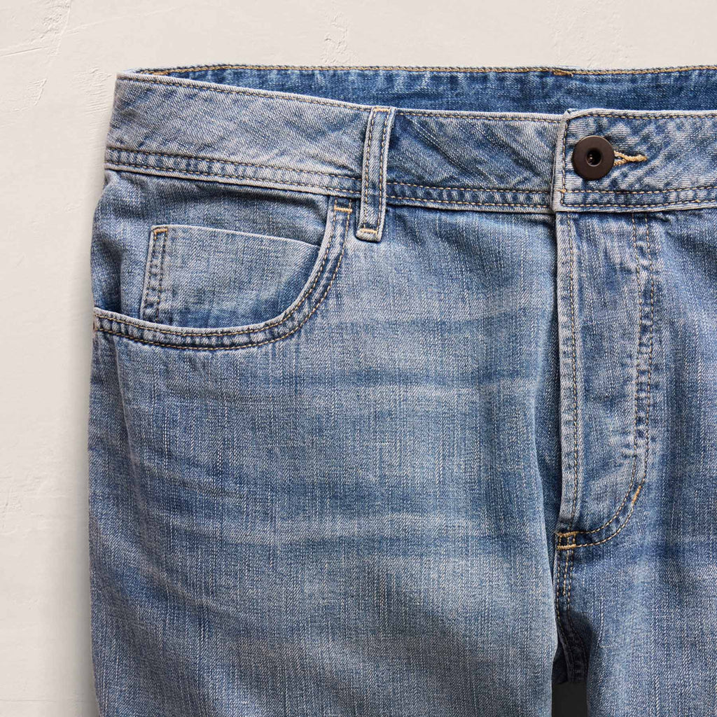 Classic Linen Denim Pant - Light Wash