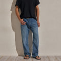 Classic Linen Denim Pant - Medium Wash