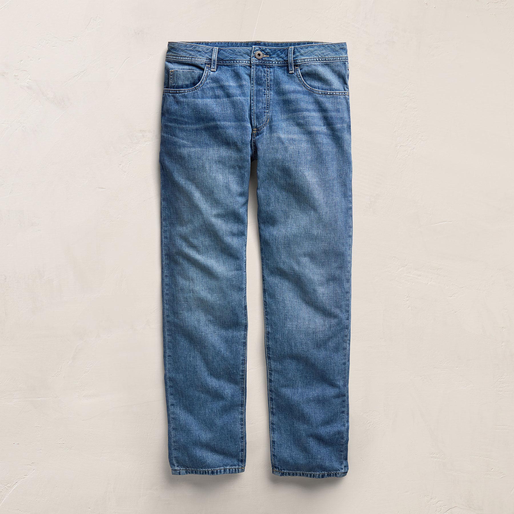 Classic Linen Denim Pant - Medium Wash