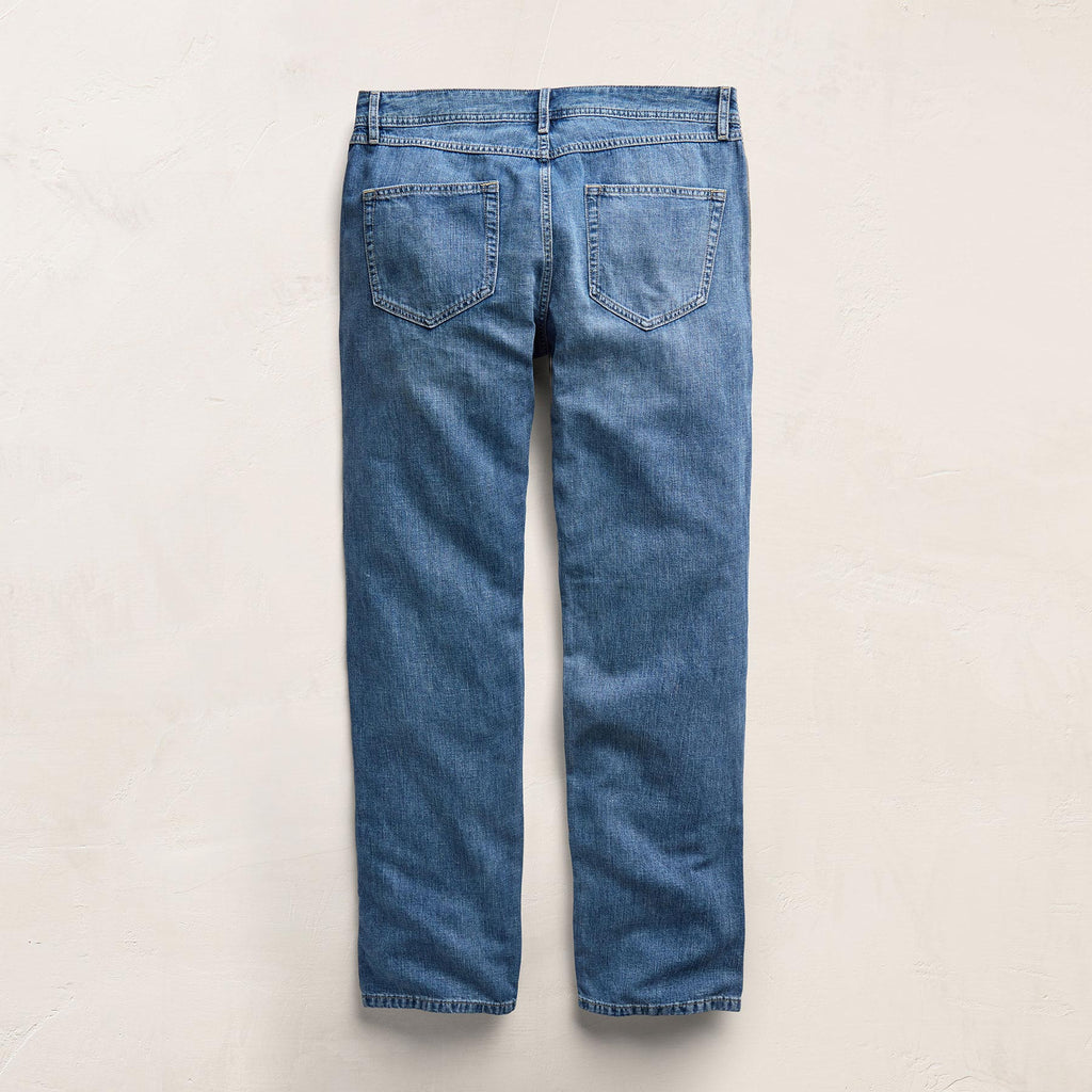 Classic Linen Denim Pant - Medium Wash