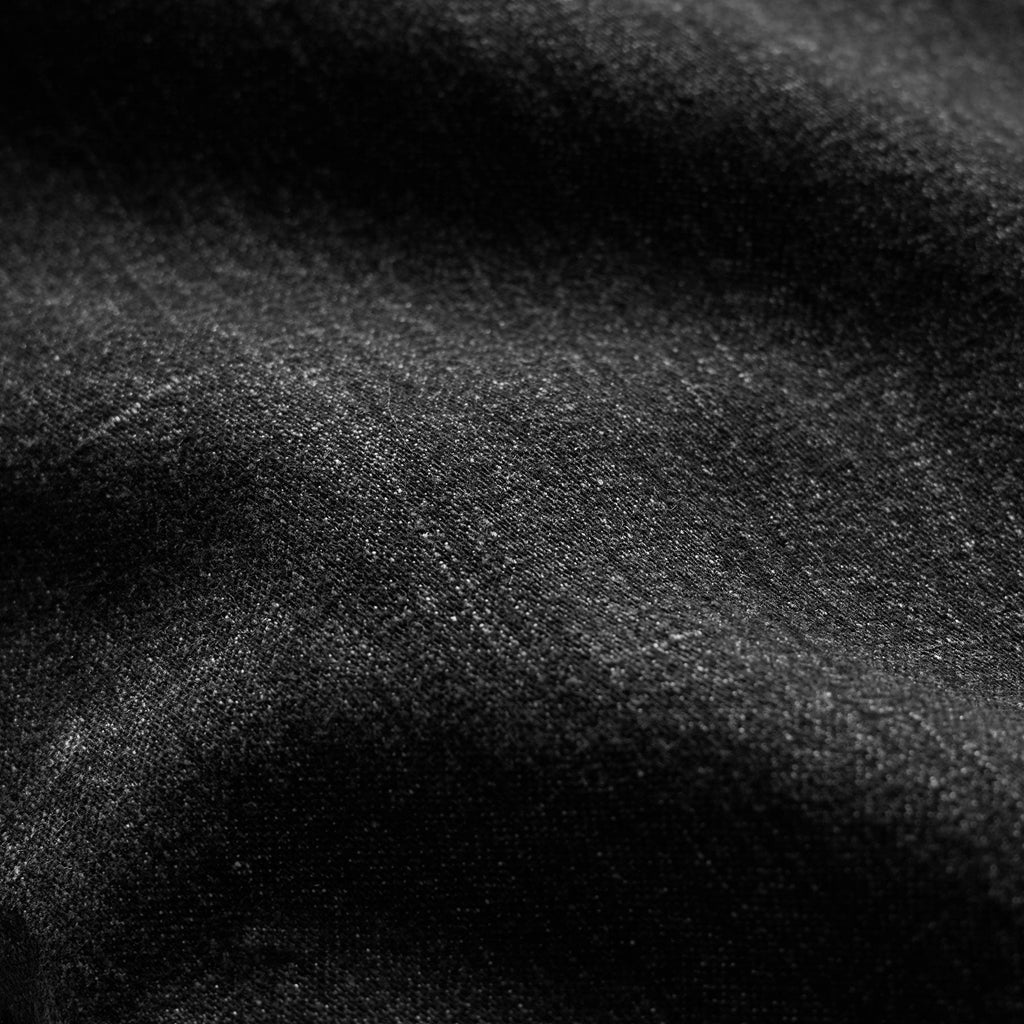 Jogger en lin denim à cordon de serrage - Délavé noir