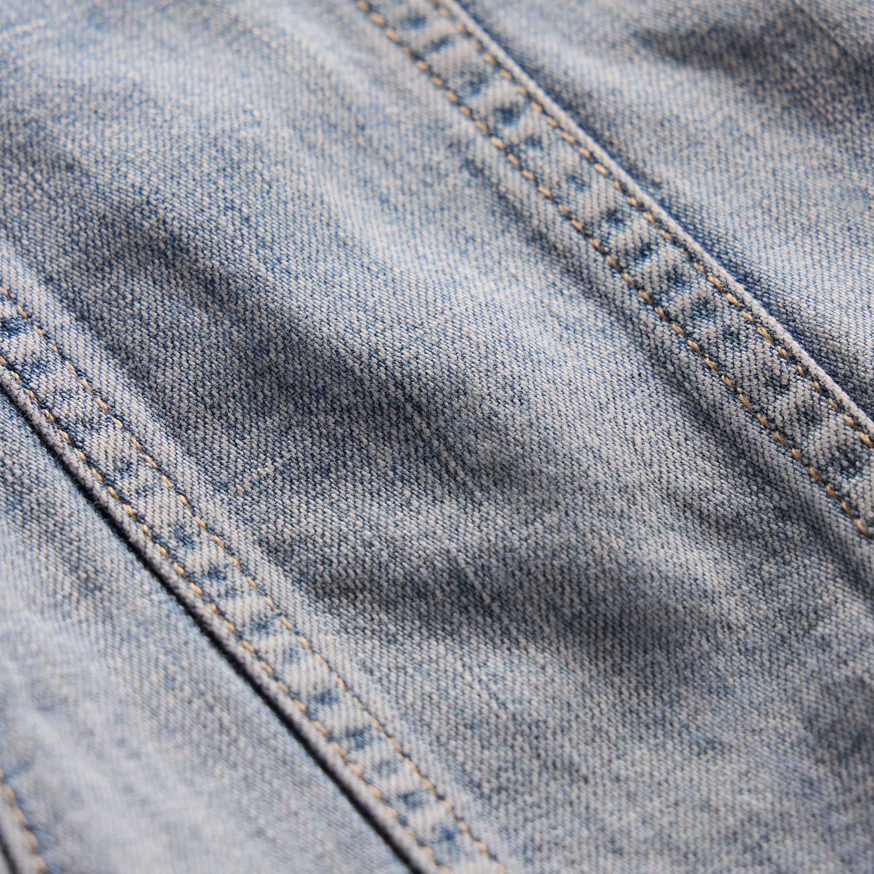 Veste trucker en lin et jean - Délavage clair