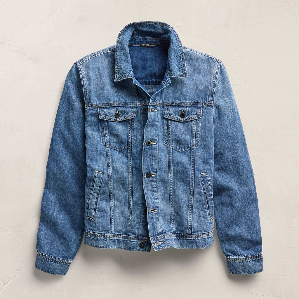 Veste en jean de lin - Délavage moyen