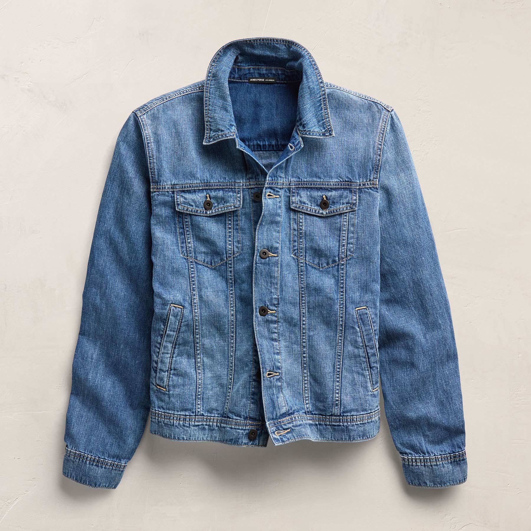 Veste en jean de lin - Délavage moyen