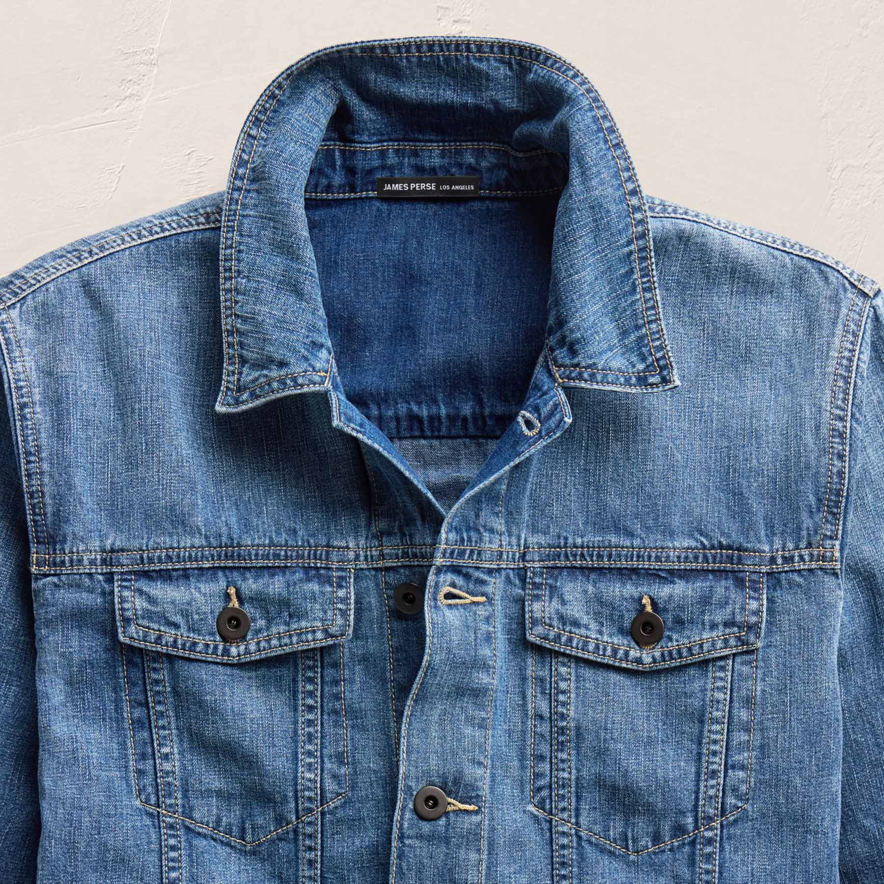 Veste en jean de lin - Délavage moyen