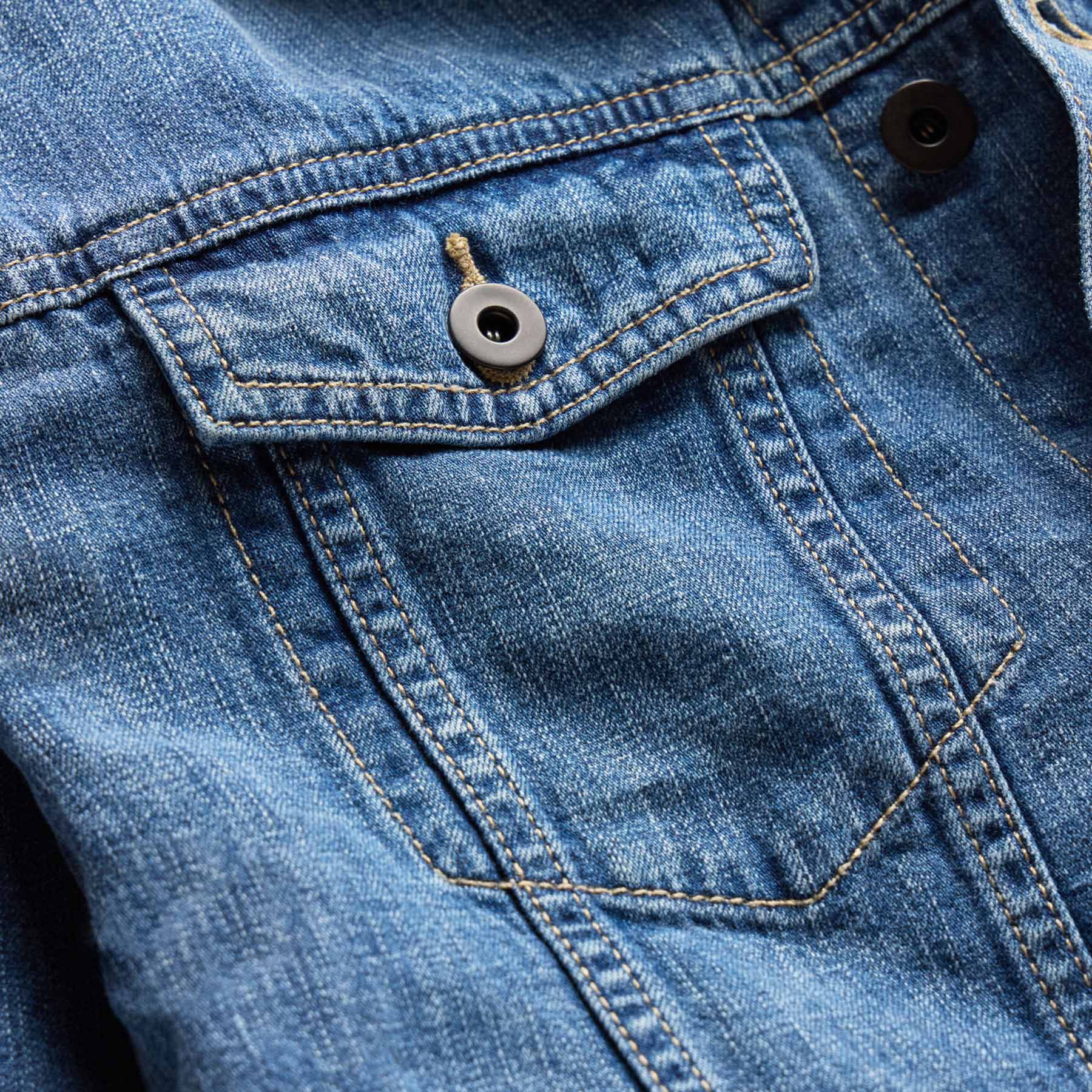Veste en jean de lin - Délavage moyen