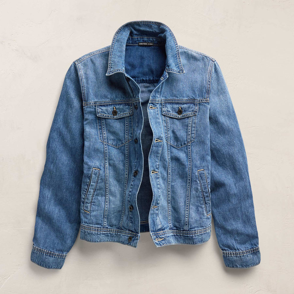 Veste en jean de lin - Délavage moyen