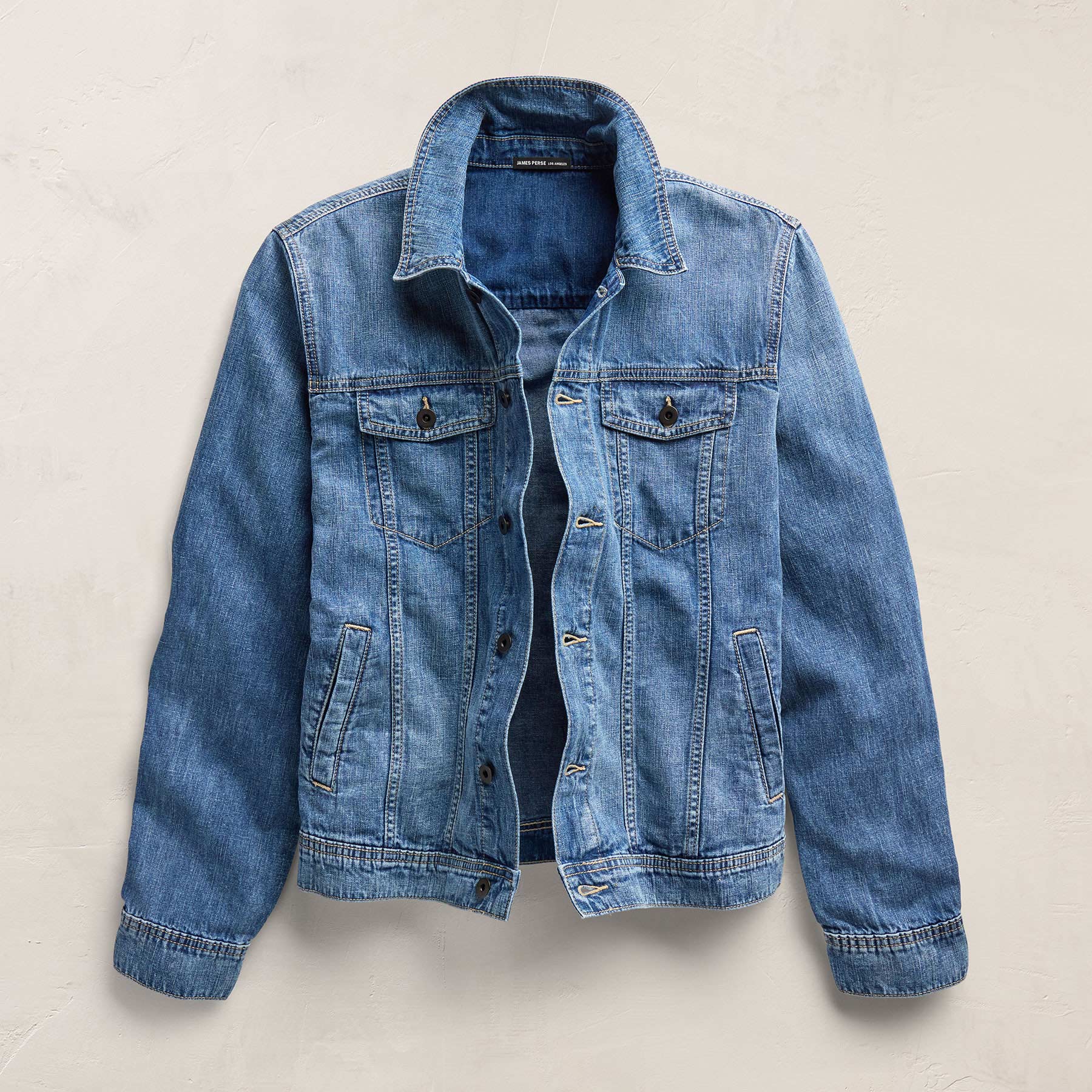 Veste en jean de lin - Délavage moyen