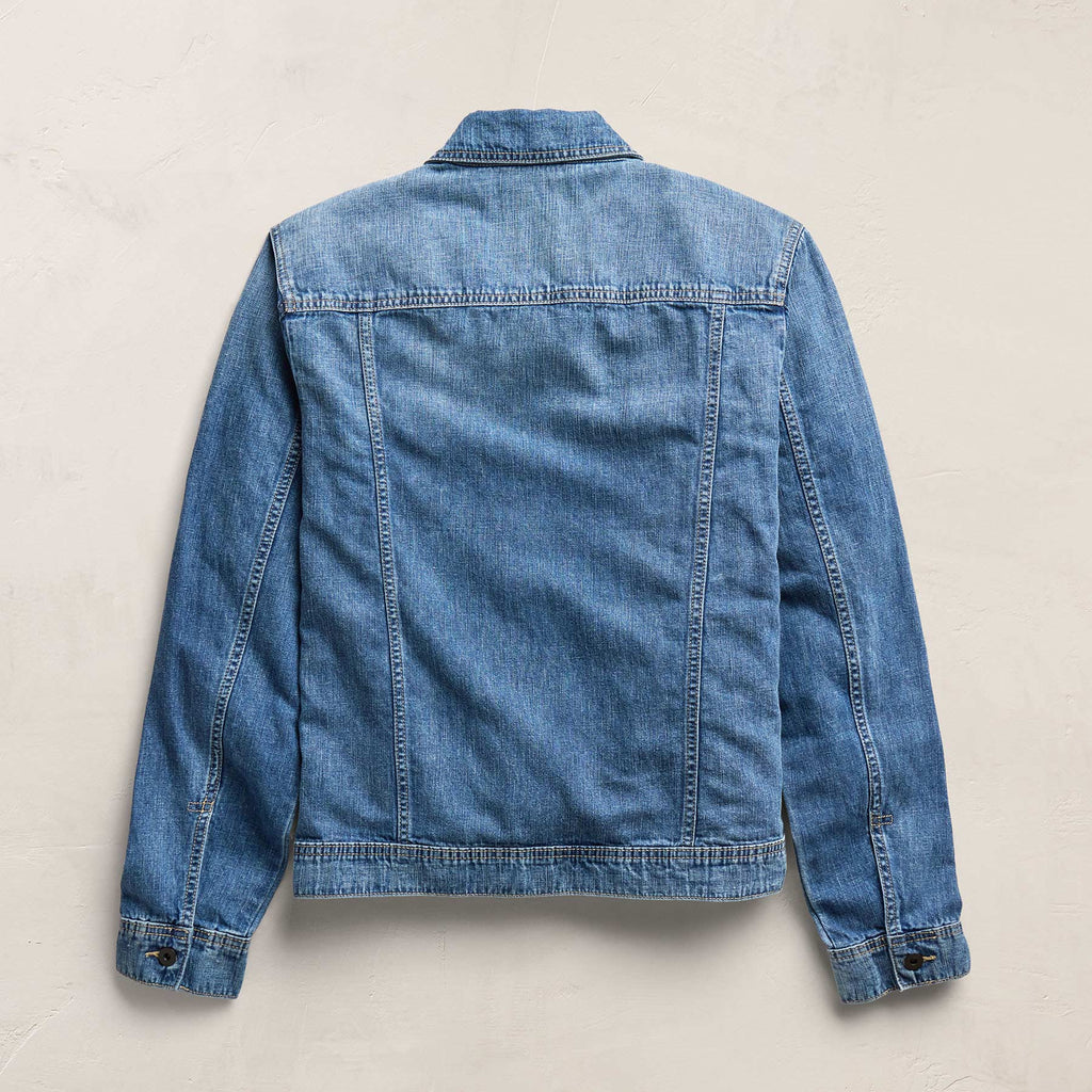 Veste en jean de lin - Délavage moyen