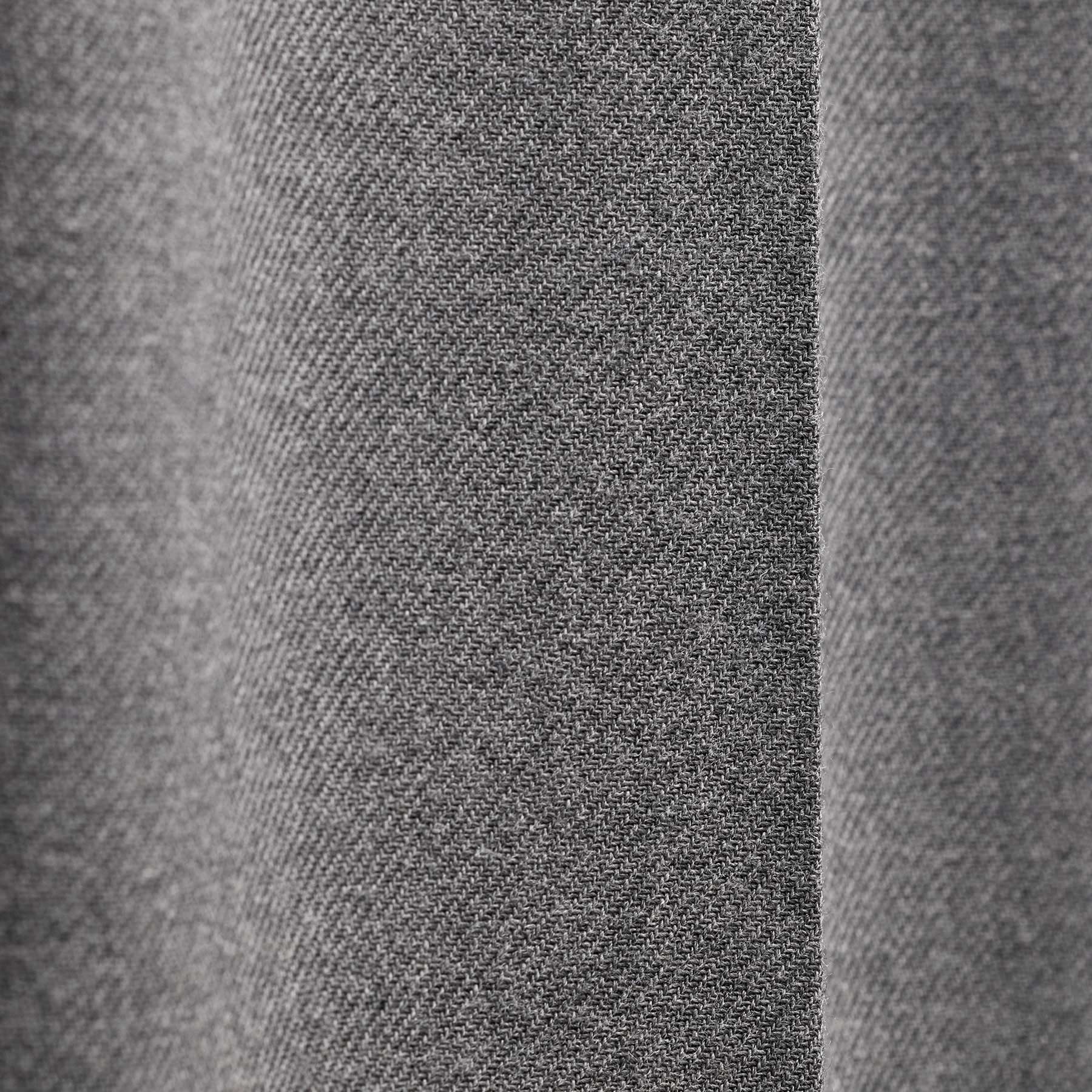 Pantalon à cordon en laine avec empiècements en daim - Gris chiné