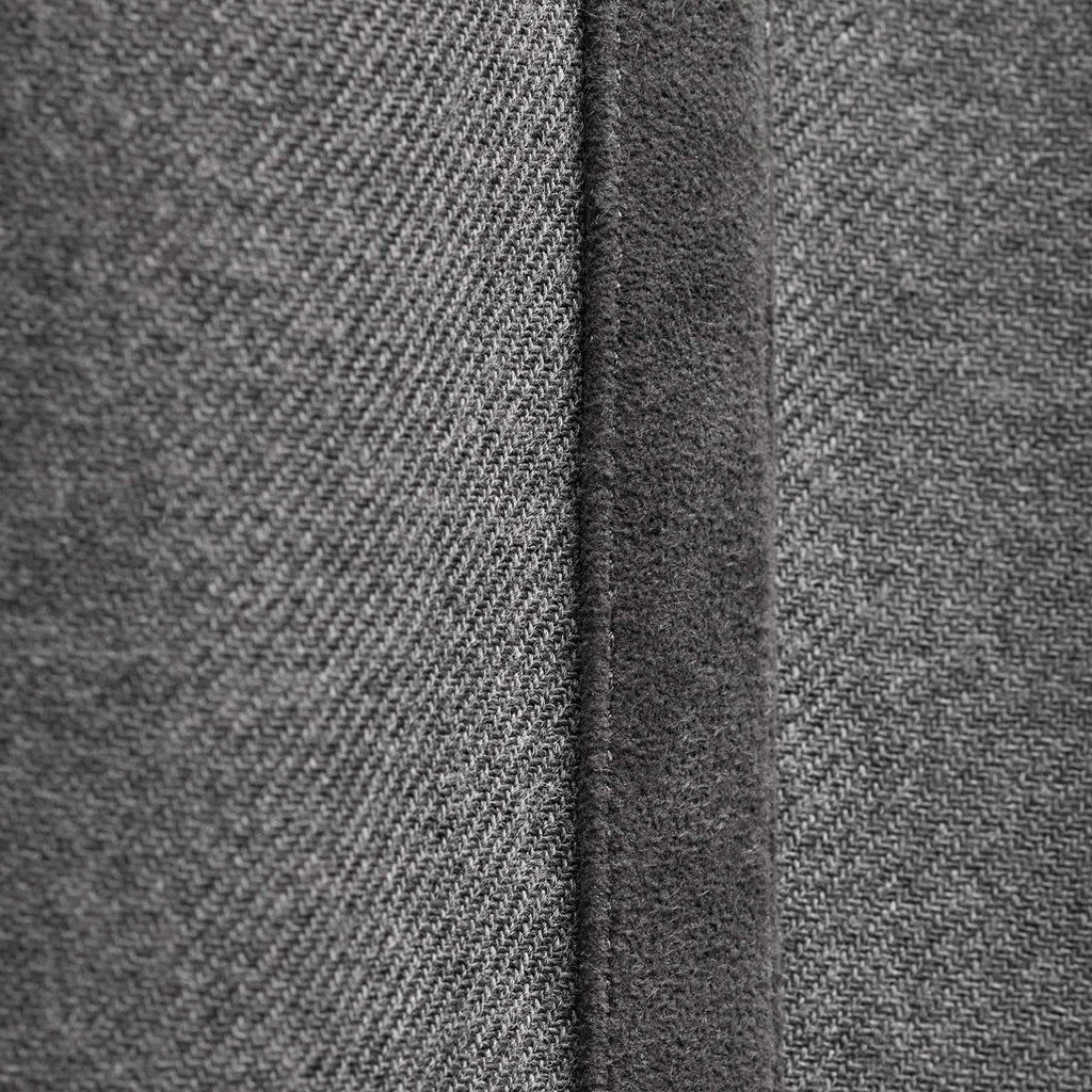 Pantalon à cordon en laine avec empiècements en daim - Gris chiné