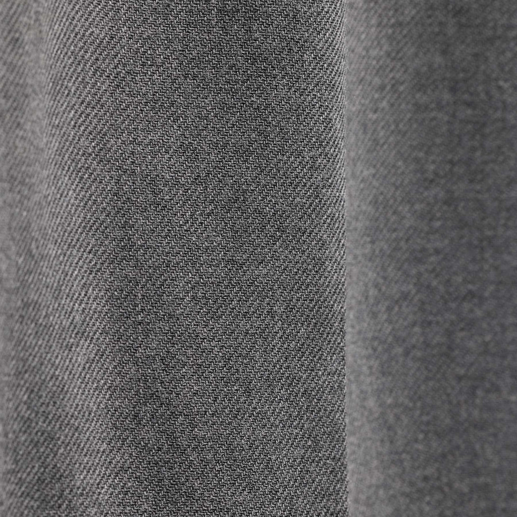 Short en laine à cordon et bordure en daim - Gris chiné