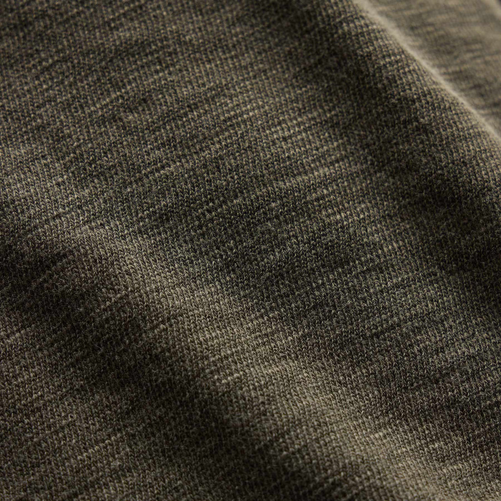 Sweat à capuche en coton flammé - Pigment vert armée