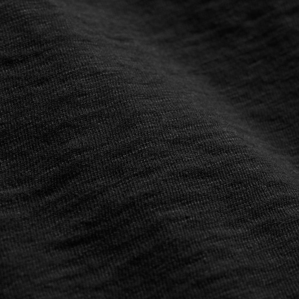 Sweat à capuche en coton flammé - Noir