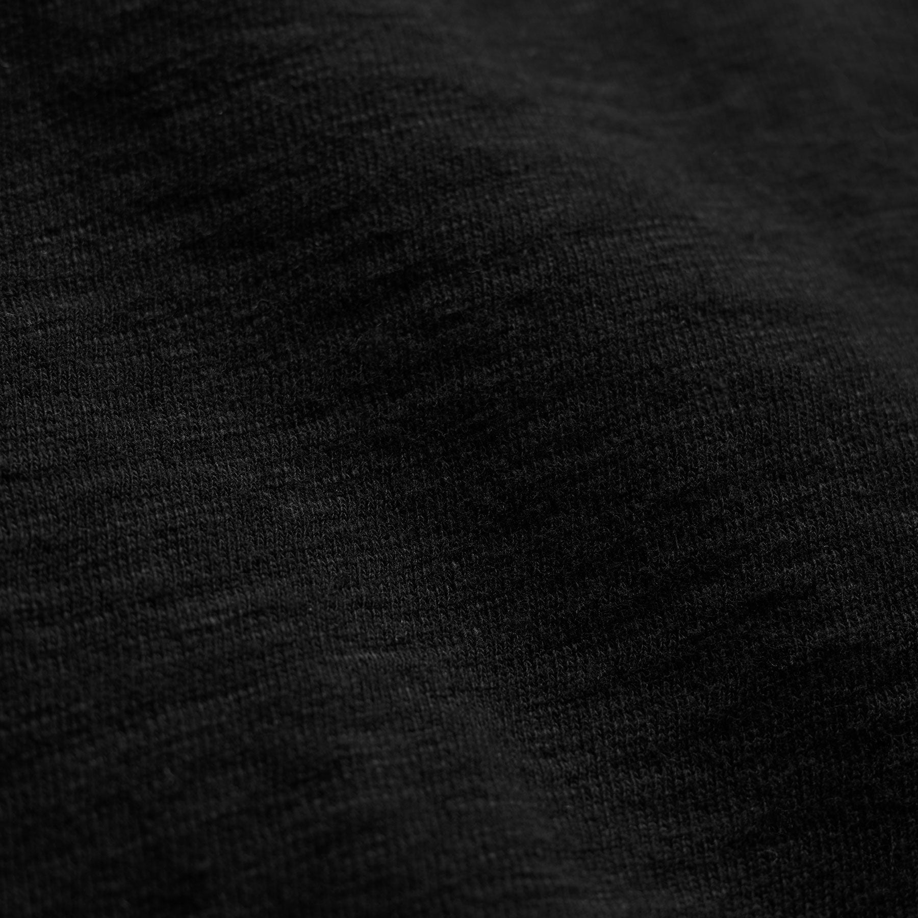 T-shirt à manches courtes en coton flammé - Noir