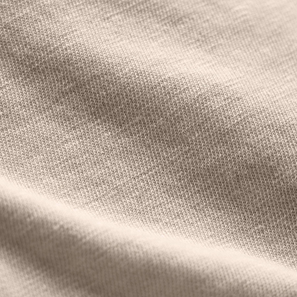 Henley en jersey flammé à manches courtes - Pigment perlé
