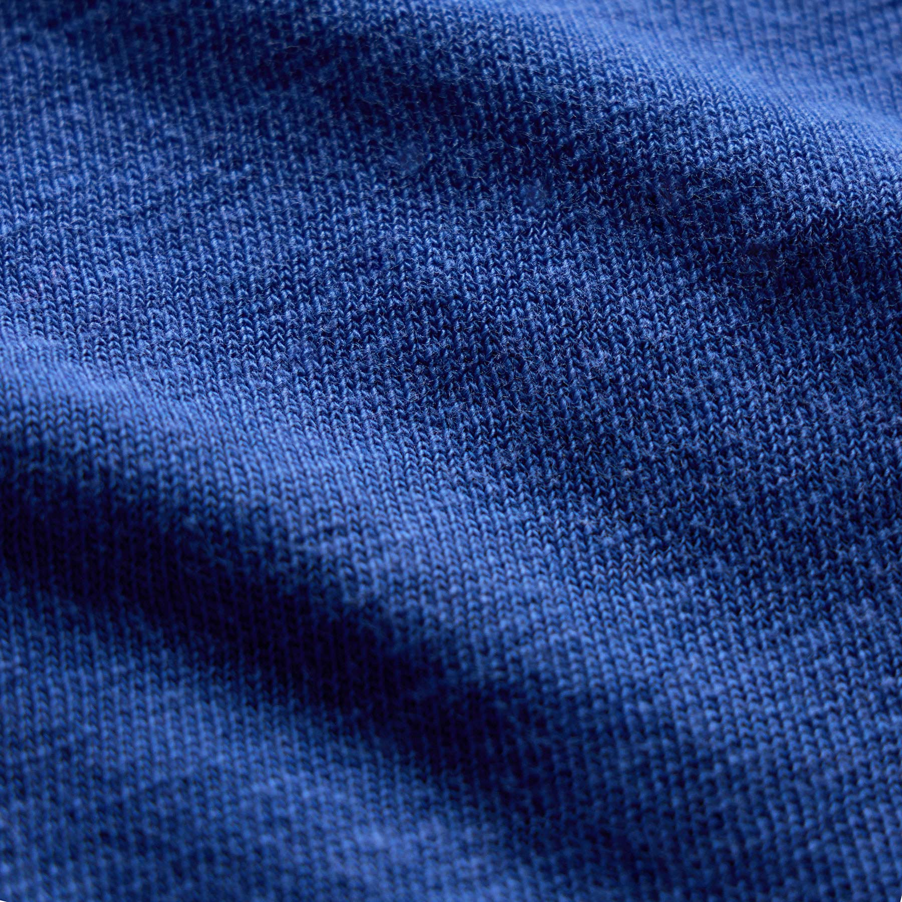 T-shirt à poche en jersey flammé - Bleu Baltique