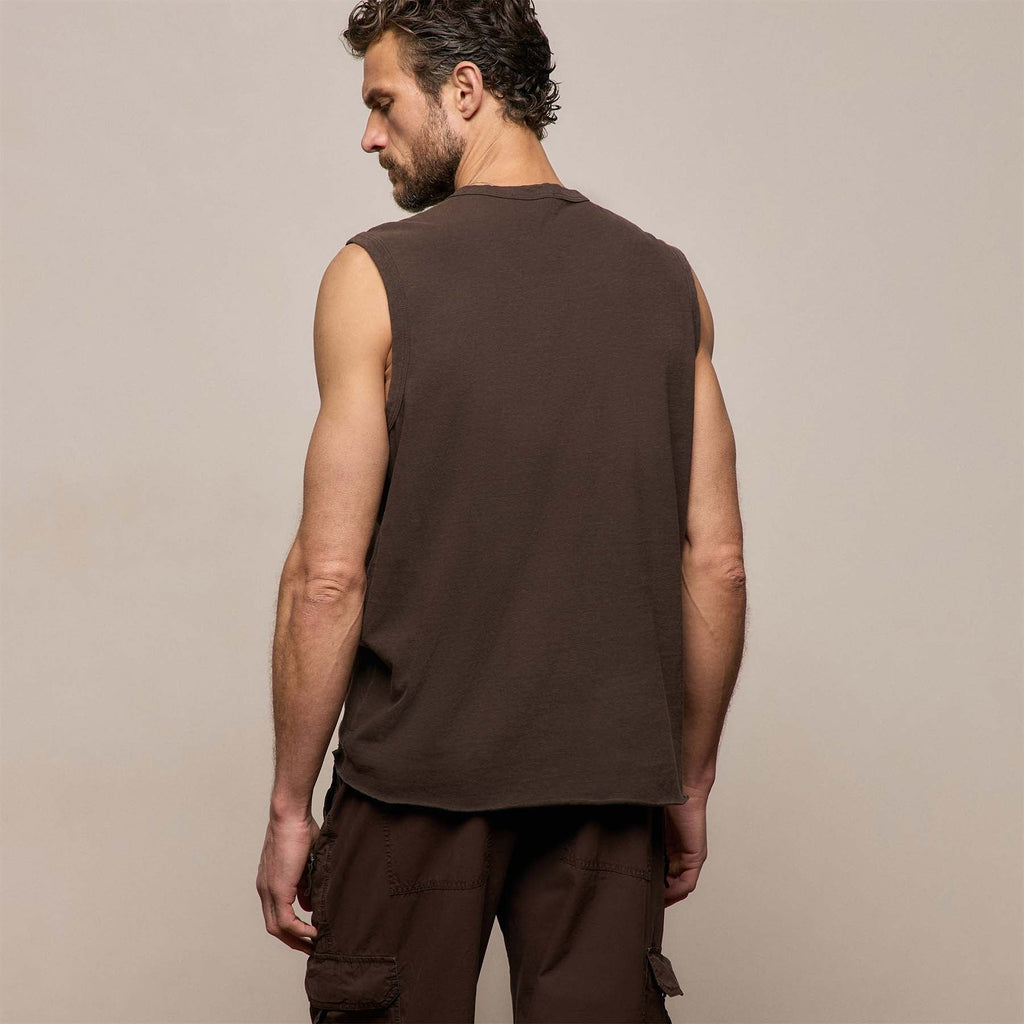 Débardeur en jersey flammé - Teinture écorce