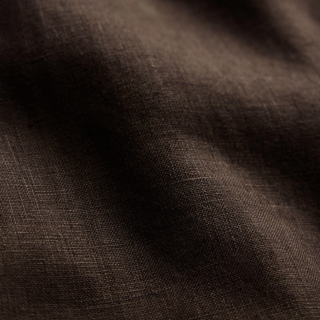 Chemise légère à manches courtes en lin - Pigment écorce