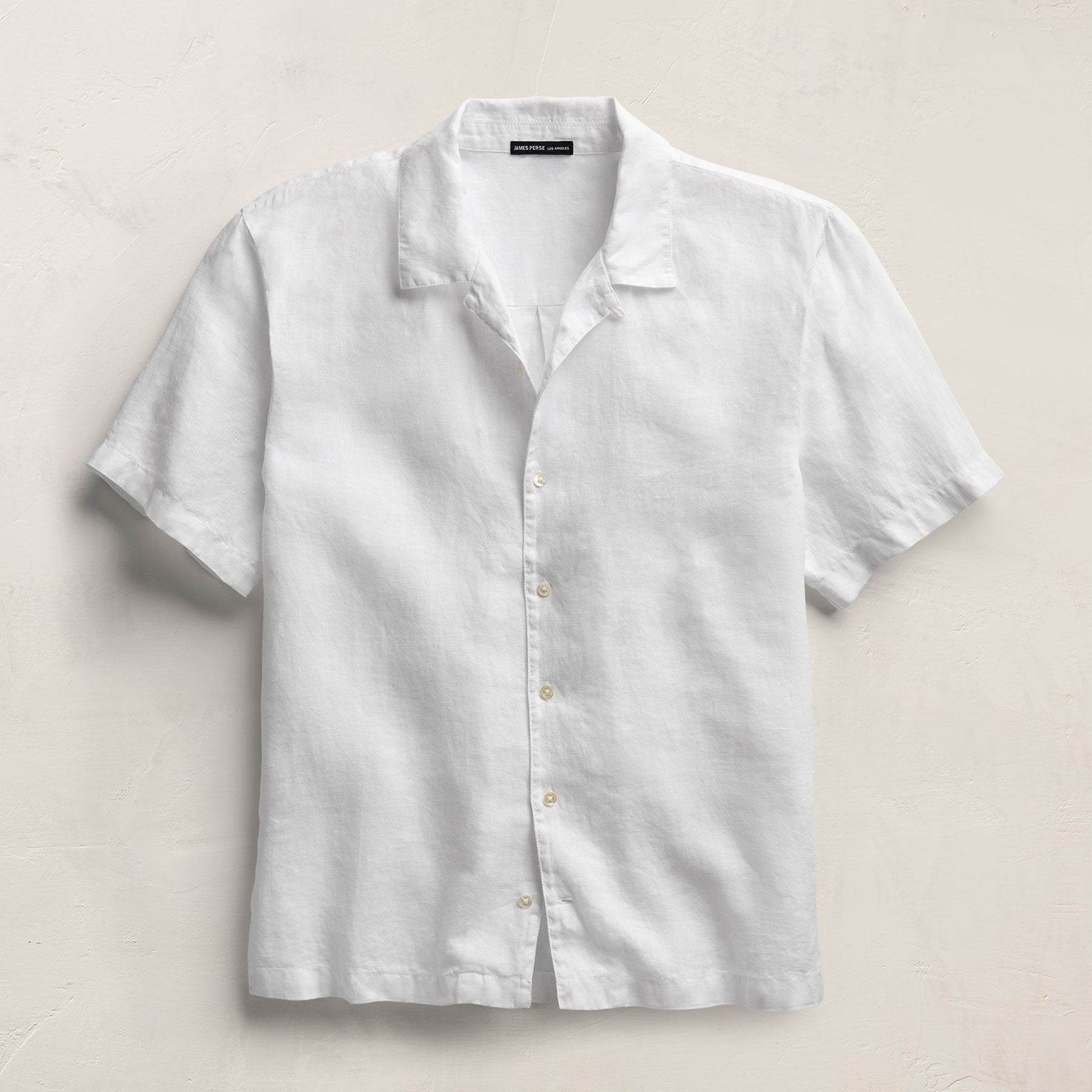 Lightweight Linen Short Sleeve Shirt - White