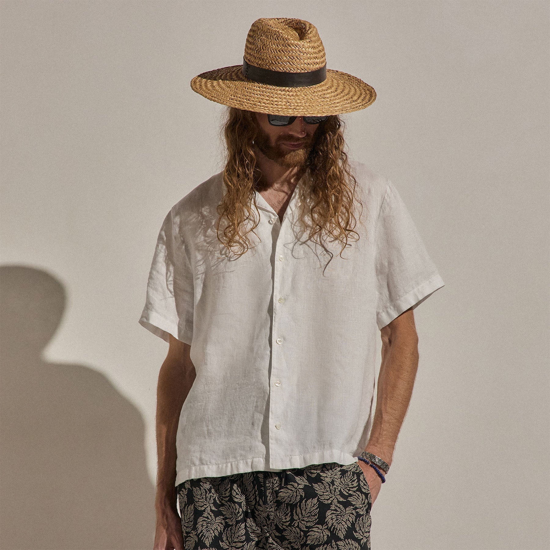 Lightweight Linen Short Sleeve Shirt - White