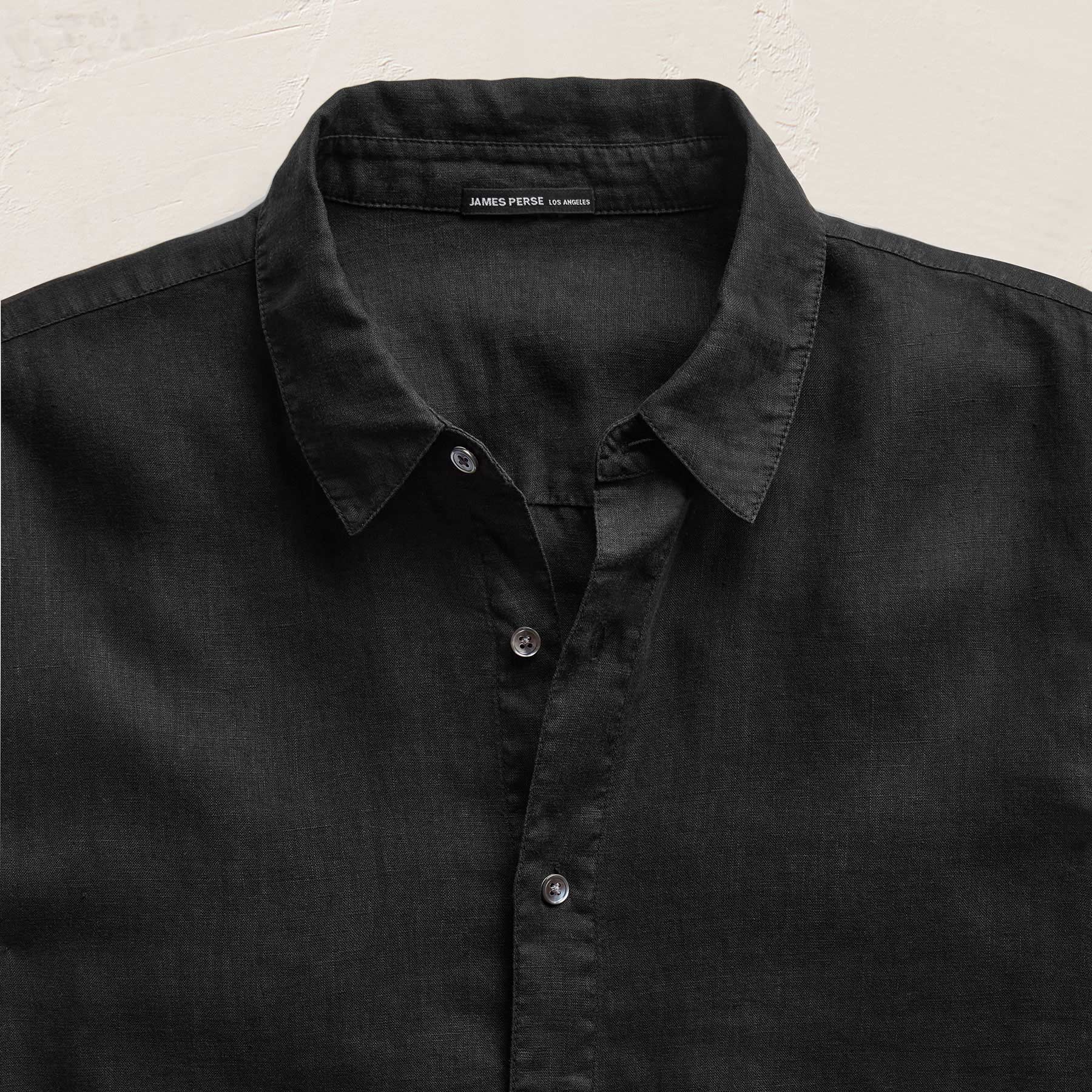 Chemise en lin légère - Noir