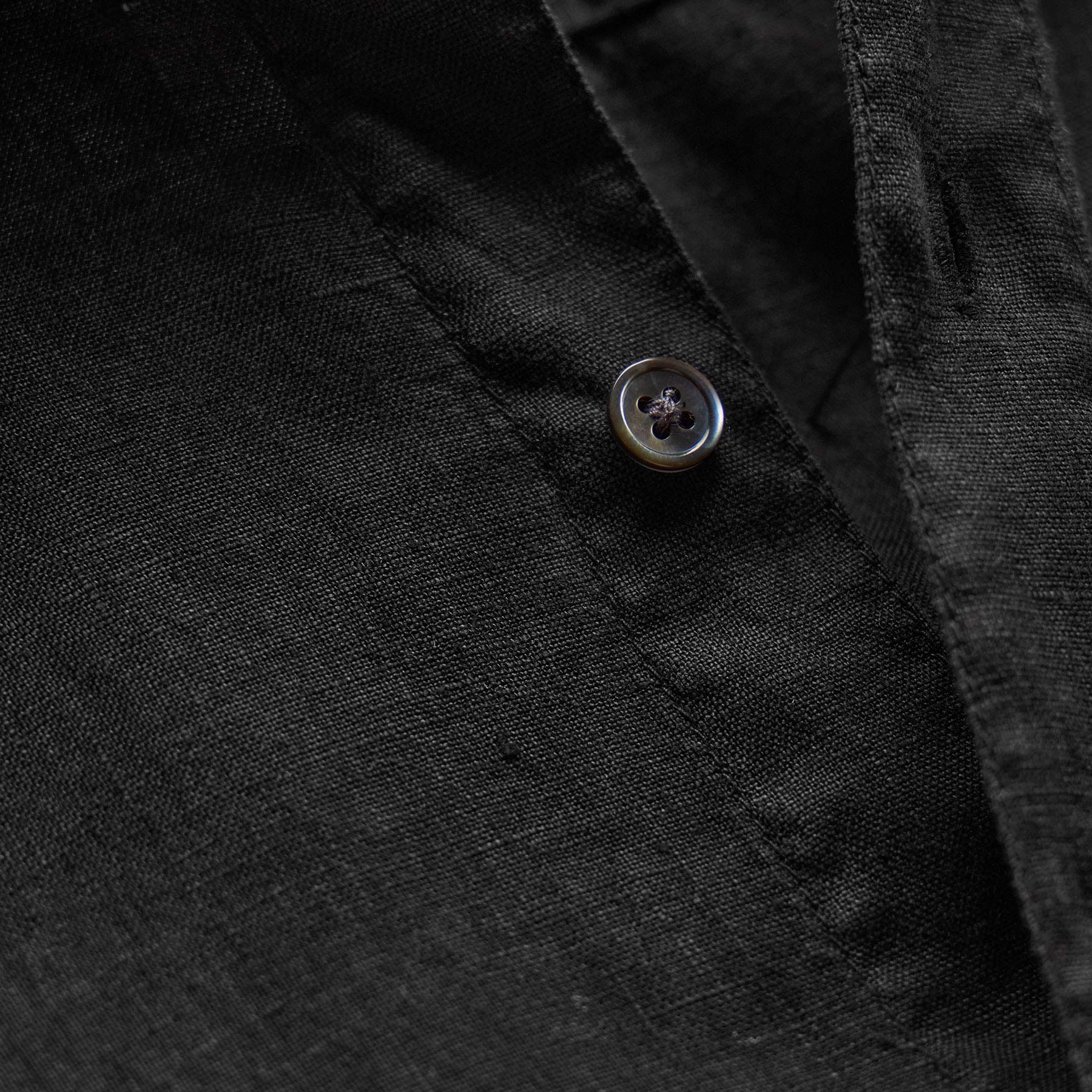 Chemise en lin légère - Noir