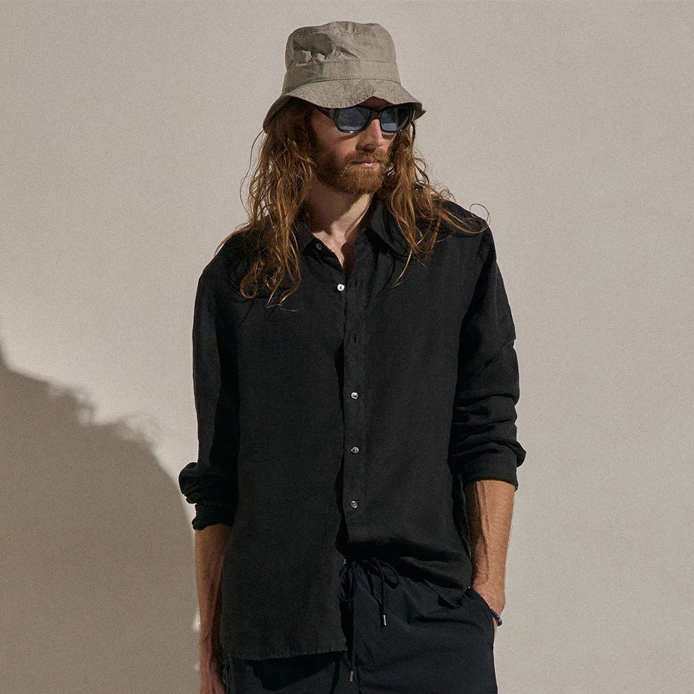 Lightweight Linen Shirt - Black
