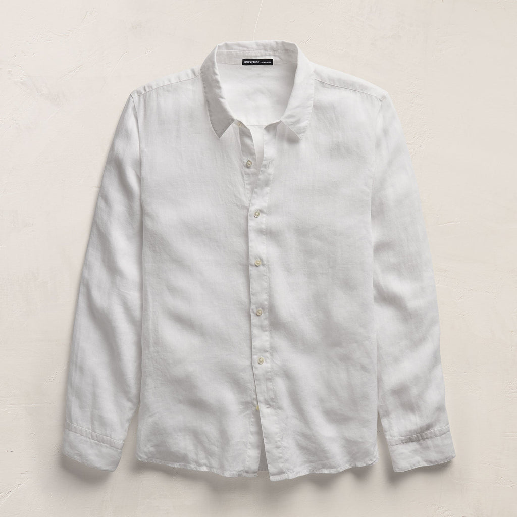 Chemise en lin légère - Blanc