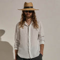 Chemise en lin légère - Blanc