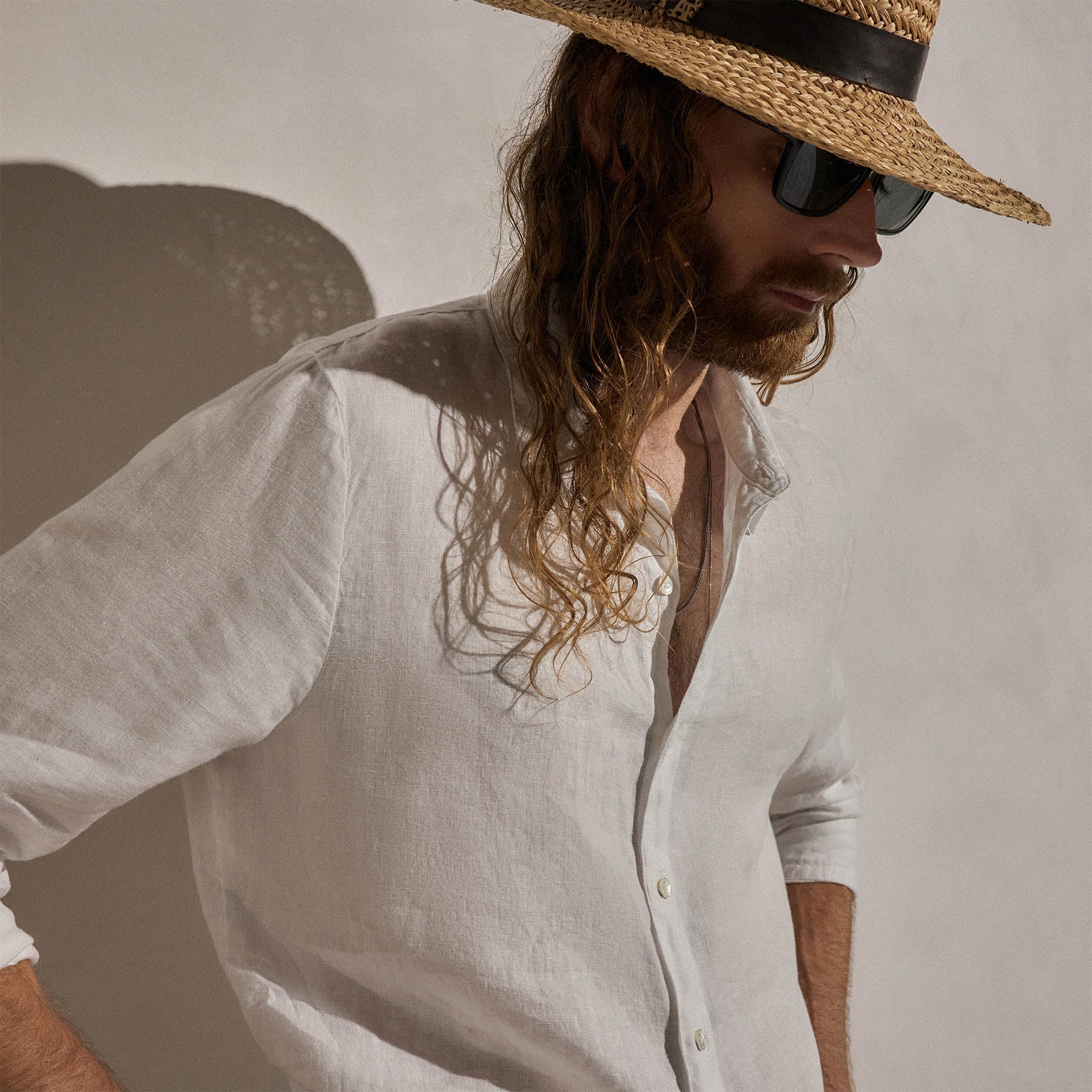 Lightweight Linen Shirt - White
